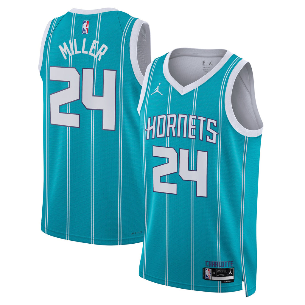 Charlotte Hornets Jordan Brand Icon Edition Swingman Jersey - Teal - Brandon Miller - Unisex NBA Team Jersey Basketball Fan Apparel