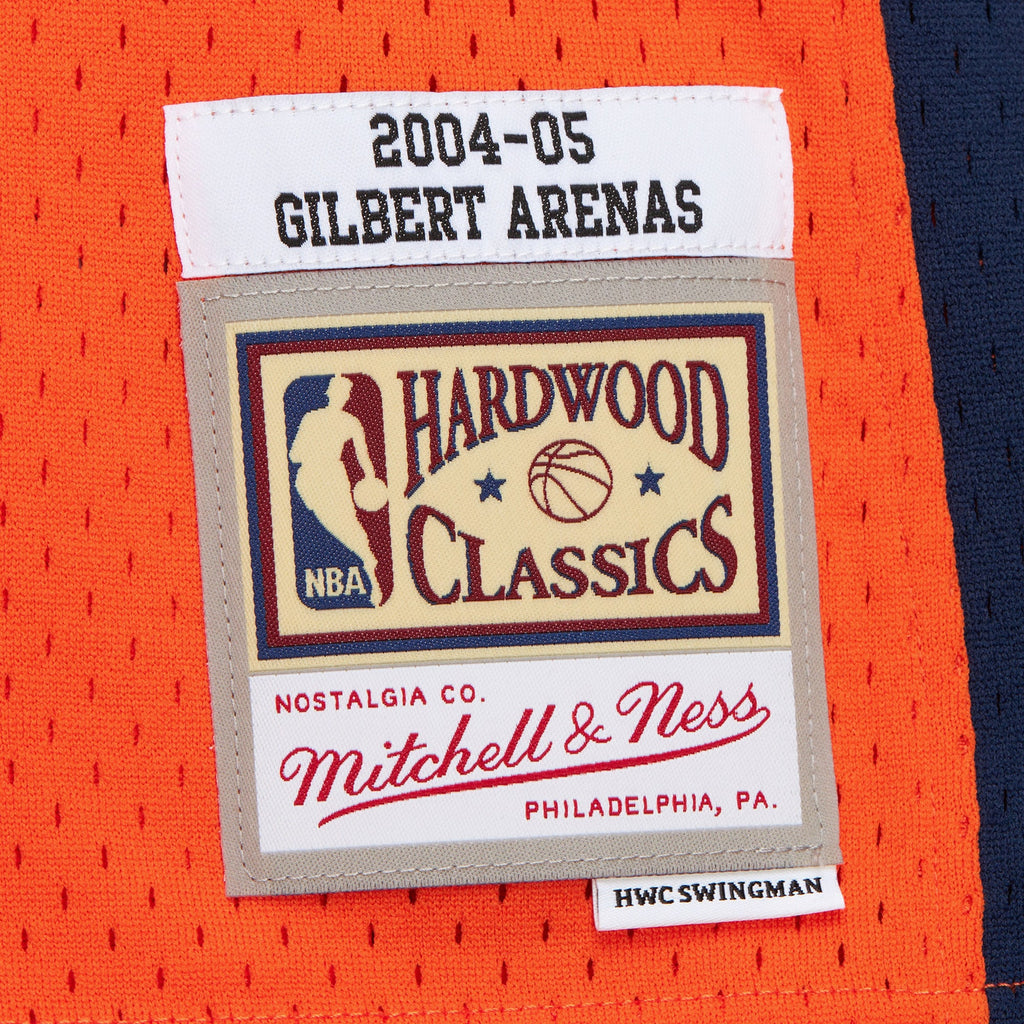 Washington Bullets Mitchell & Ness Gilbert Arenas 2004 Alternate Authentic Jersey - Orange NBA Team Jersey Basketball Fan Apparel