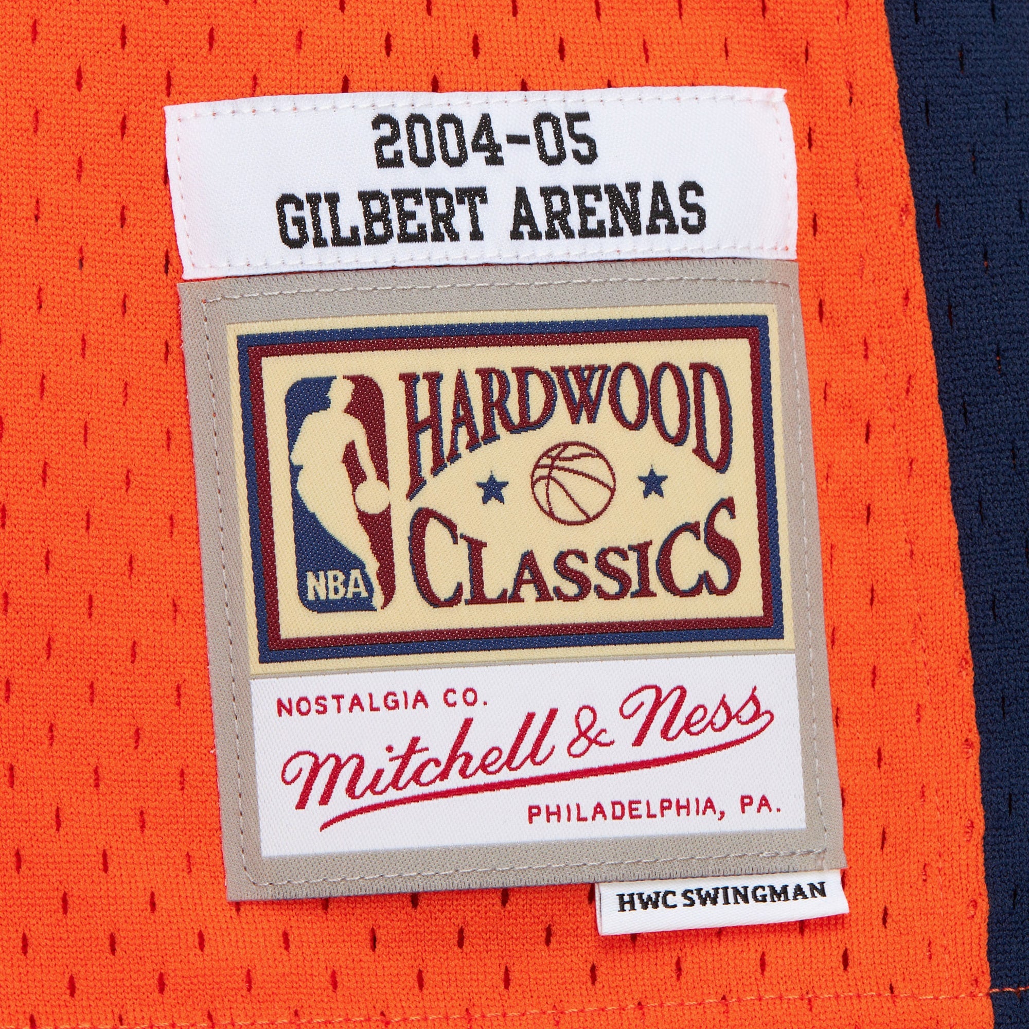 Washington Bullets Mitchell & Ness Gilbert Arenas 2004 Alternate Authentic Jersey - Orange NBA Team Jersey Basketball Fan Apparel