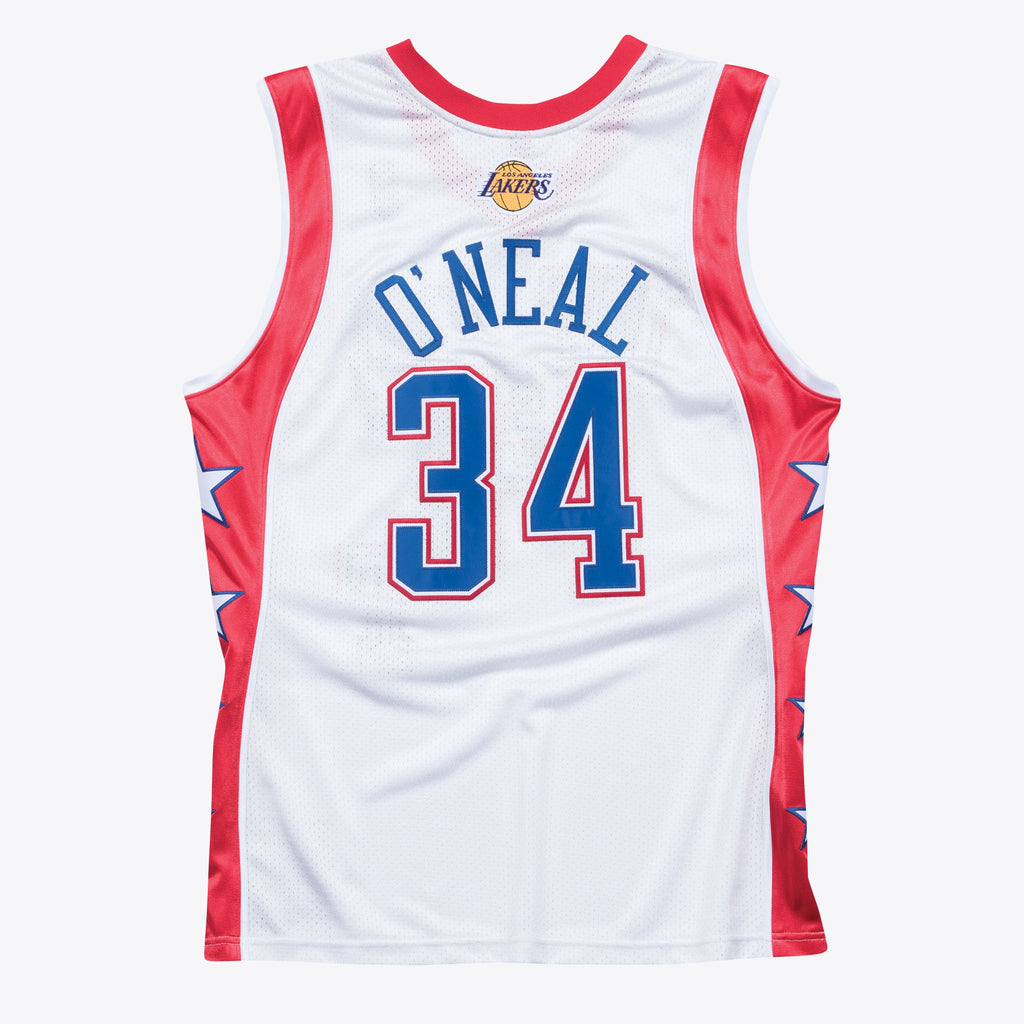 Mitchell & Ness NBA 2004 West Shaquille ONeal Authentic All-Star Jersey - White - Men's NBA Team Jersey Basketball Fan Apparel