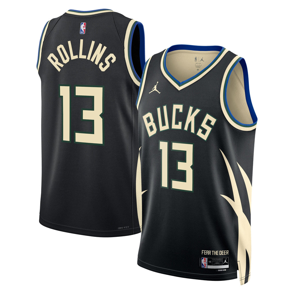 Milwaukee Bucks Jordan Brand Statement Edition Swingman Jersey - Hunter Green - Ryan Rollins - Unisex NBA Team Jersey Basketball Fan Apparel