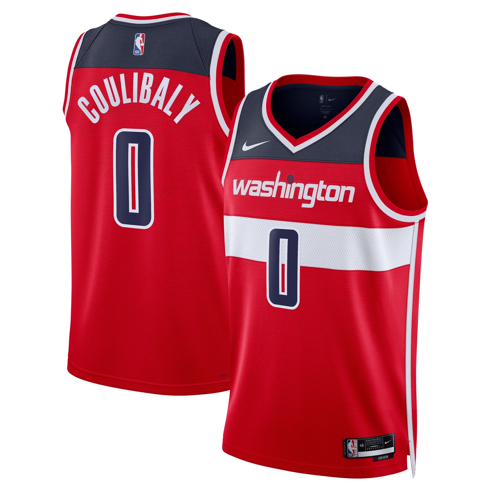 Washington Wizards Nike Icon Edition Swingman Jersey - Red - Bilal Coulibaly - Unisex NBA Team Jersey Basketball Fan Apparel