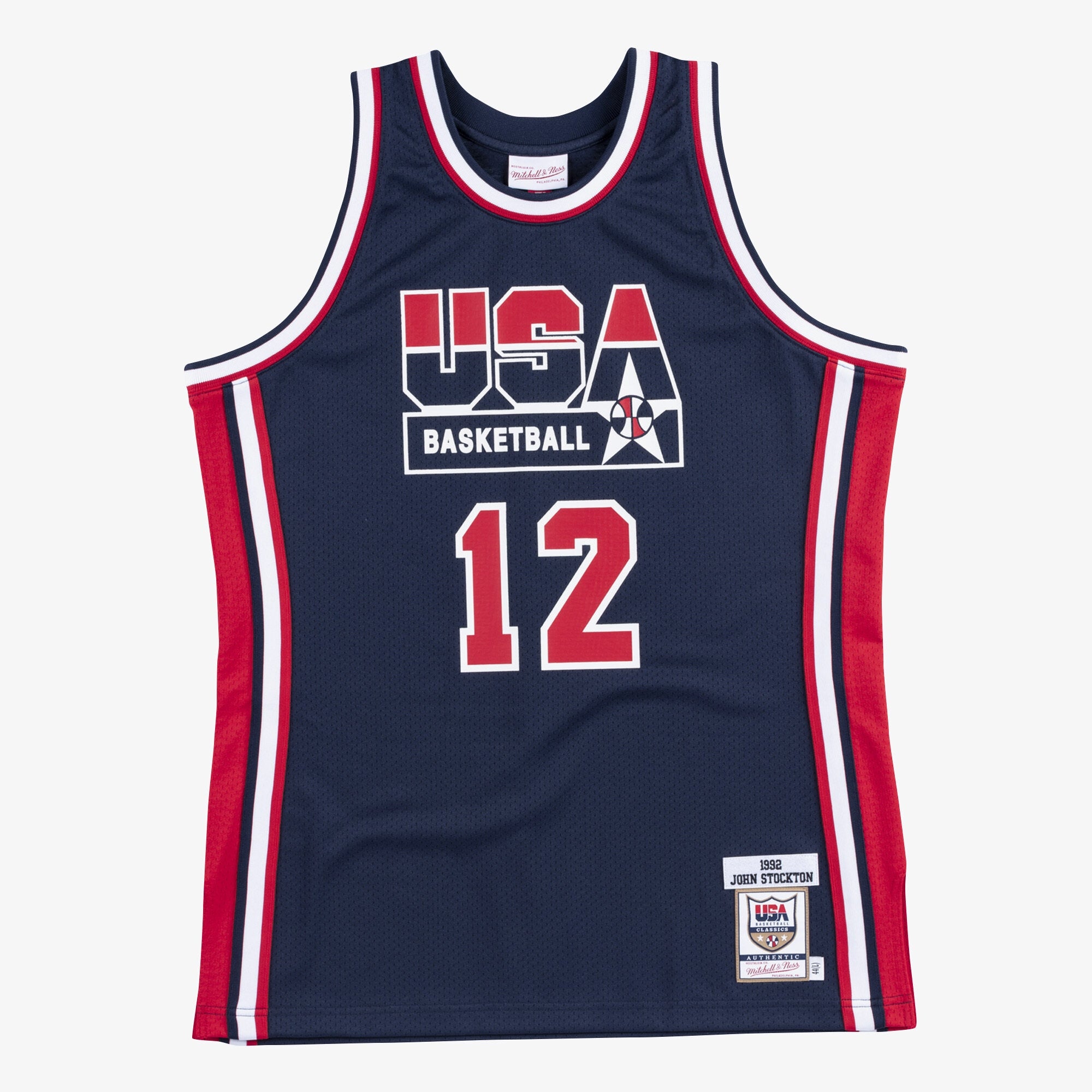 USA Basketball Mitchell & Ness Authentic Jersey John Stockton 1992 NBA Team Jersey Basketball Fan Apparel
