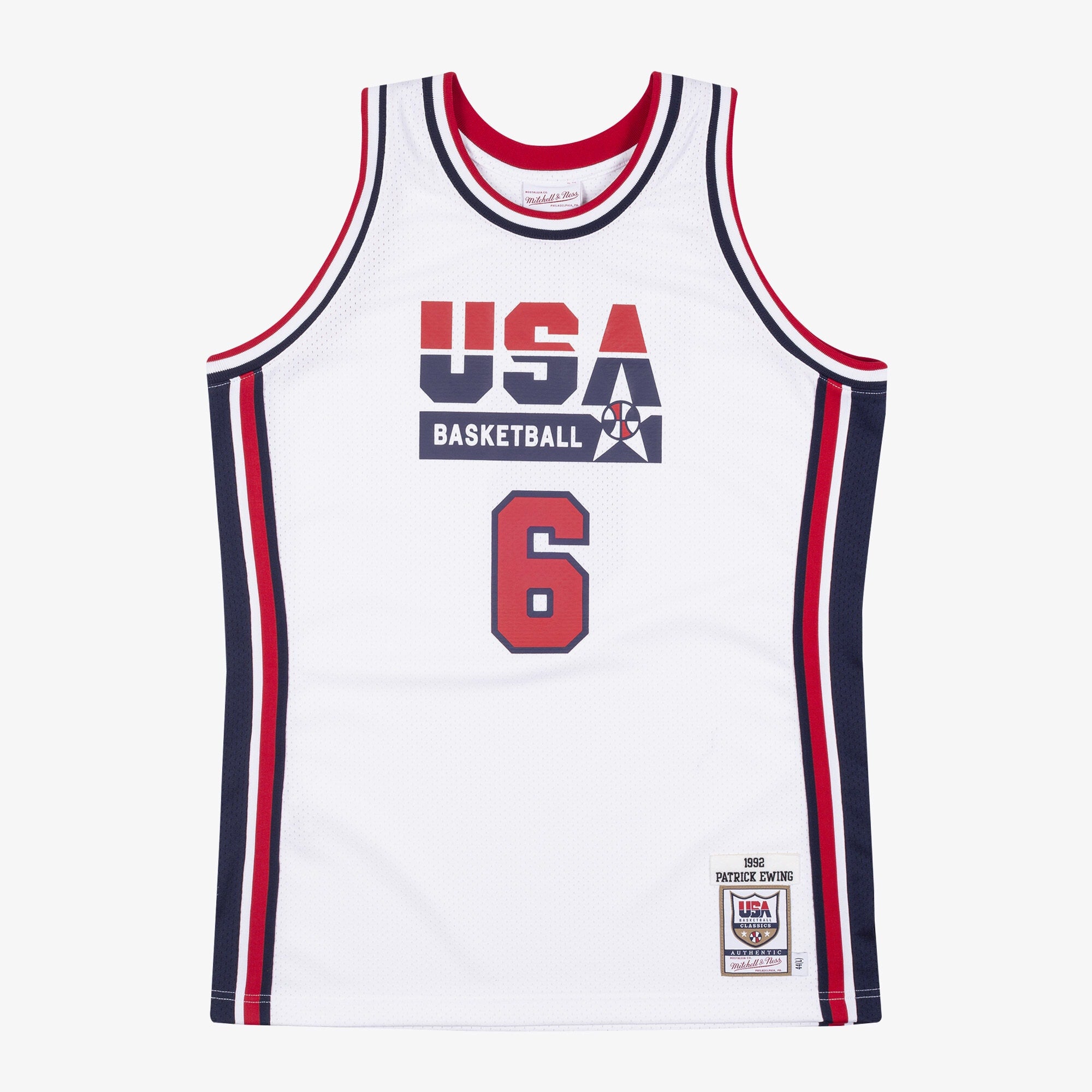 USA Basketball Mitchell & Ness Authentic Jersey Patrick Ewing 1992 NBA Team Jersey Basketball Fan Apparel