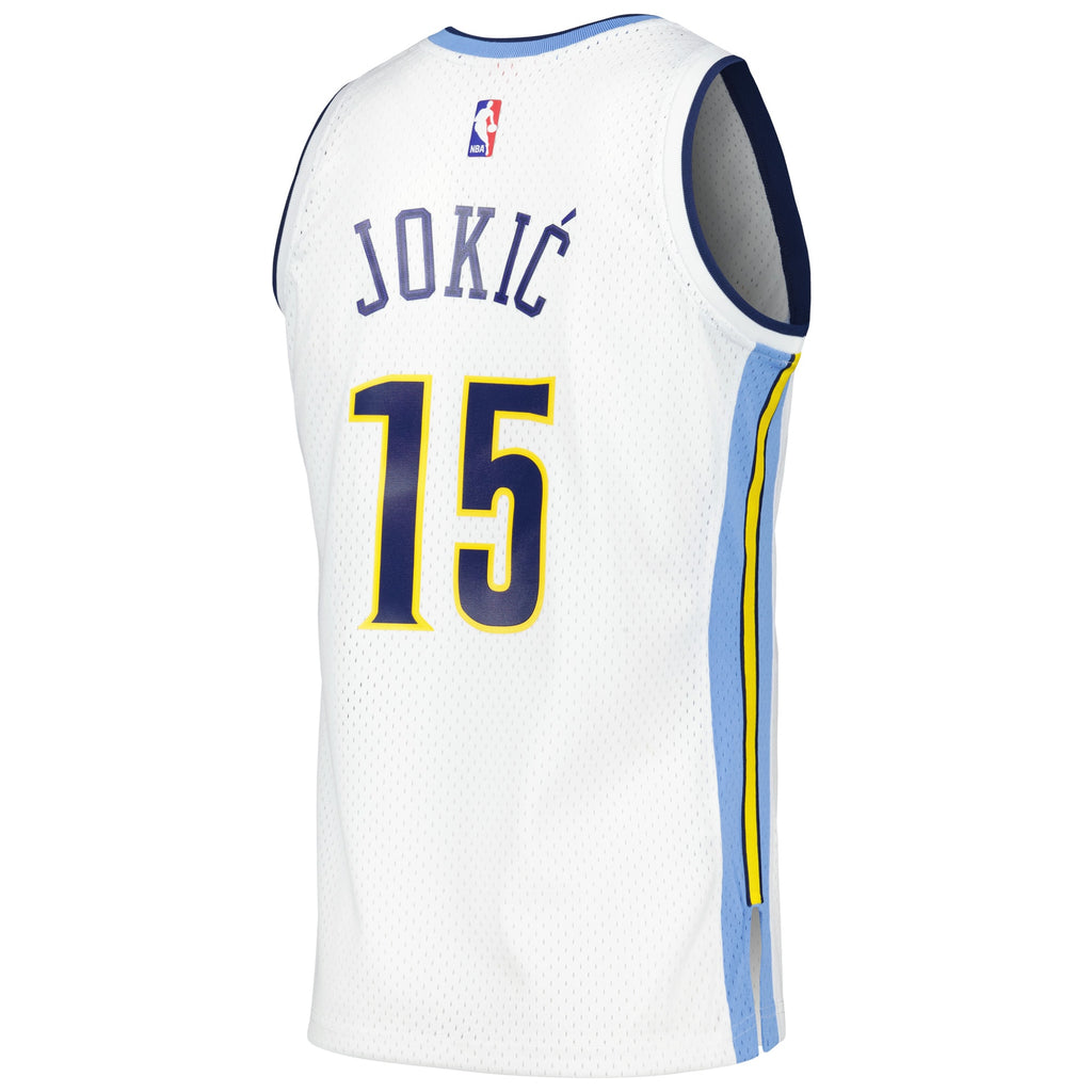 Denver Nuggets Mitchell & Ness Nikola Jokic 2016/17 Throwback Swingman Jersey - White - Men's NBA Team Jersey Basketball Fan Apparel