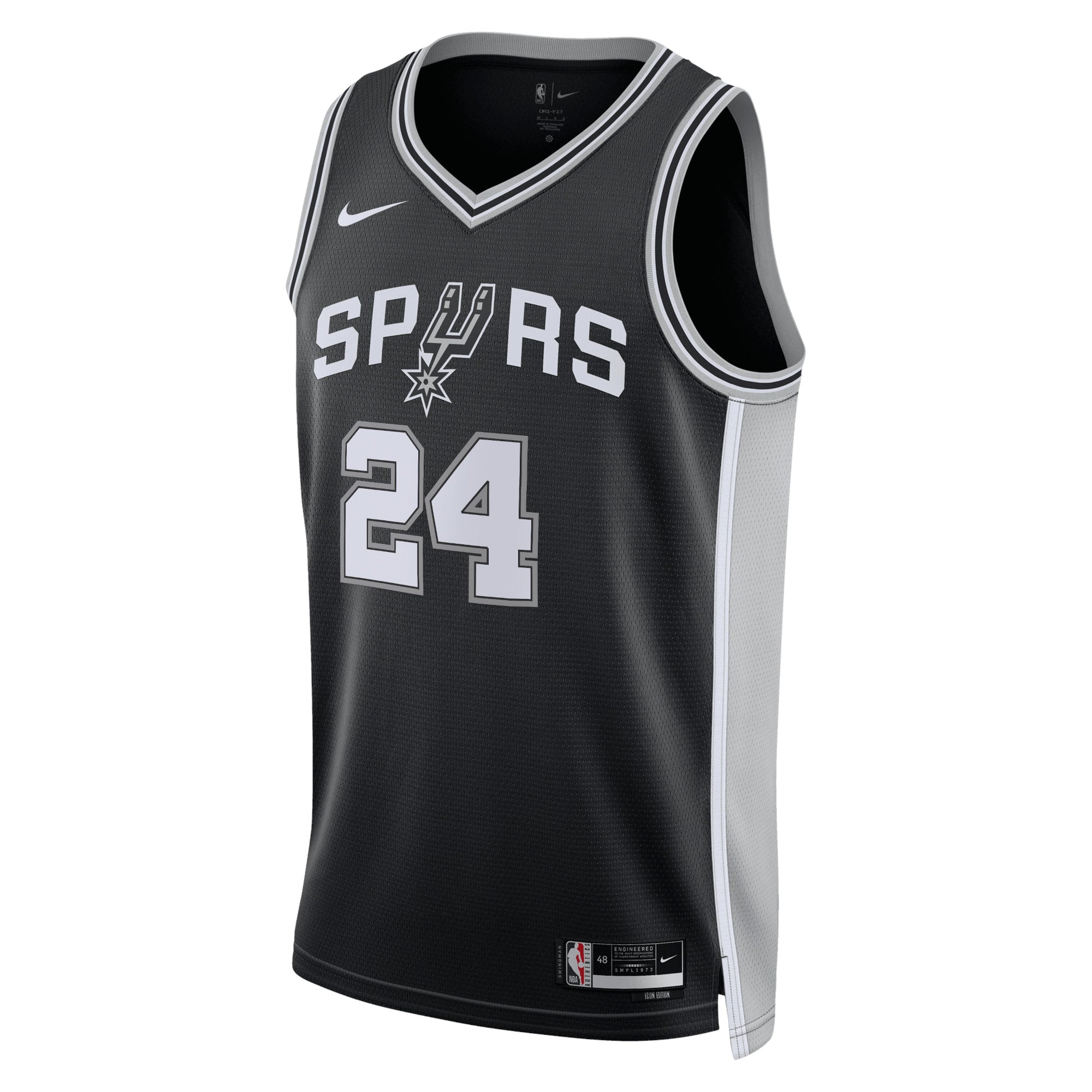 San Antonio Spurs Nike Icon Edition Swingman Jersey - Black - Devin Vassell - Unisex NBA Team Jersey Basketball Fan Apparel