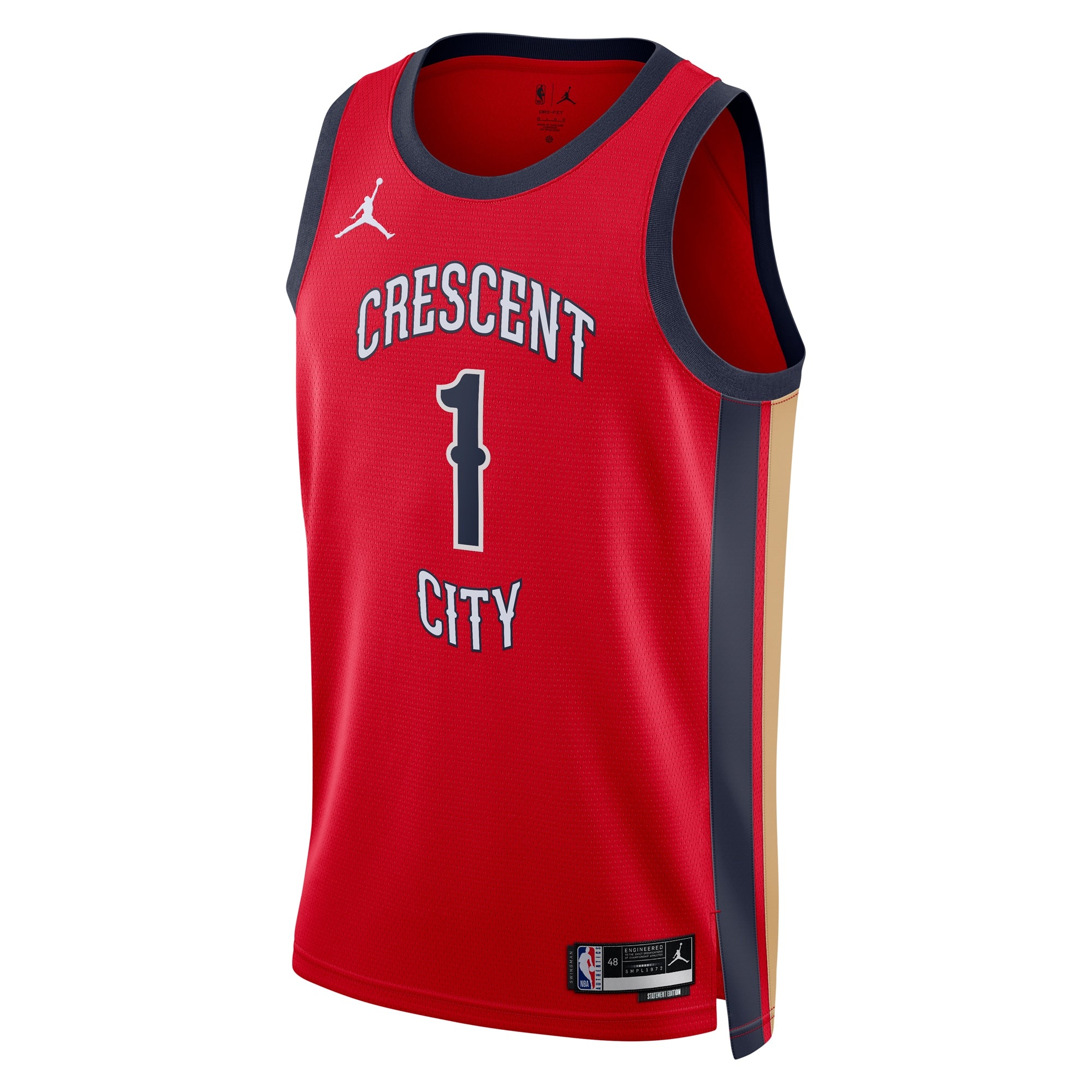 New Orleans Pelicans Jordan Brand Statement Edition Swingman Jersey - Red - Zion Williamson - Unisex NBA Team Jersey Basketball Fan Apparel