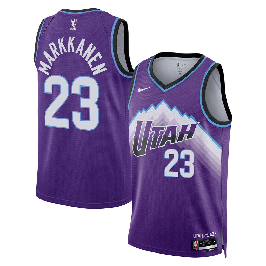 Utah Jazz Nike Replica Icon Edition Swingman Jersey - Purple - Lauri Markkanen - Youth NBA Team Jersey Basketball Fan Apparel