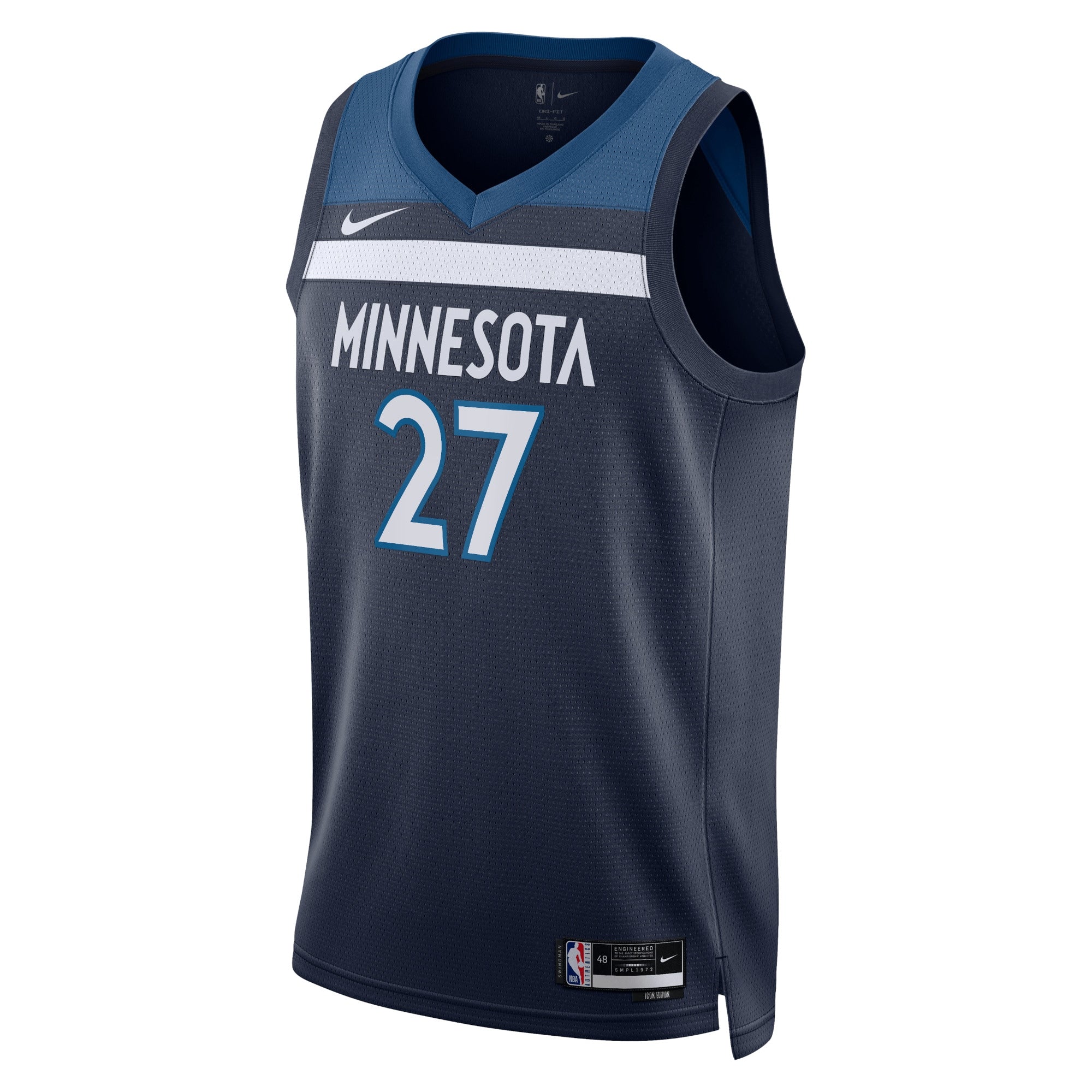 Minnesota Timberwolves Nike Icon Edition Swingman Jersey - Navy - Rudy Gobert - Unisex NBA Team Jersey Basketball Fan Apparel