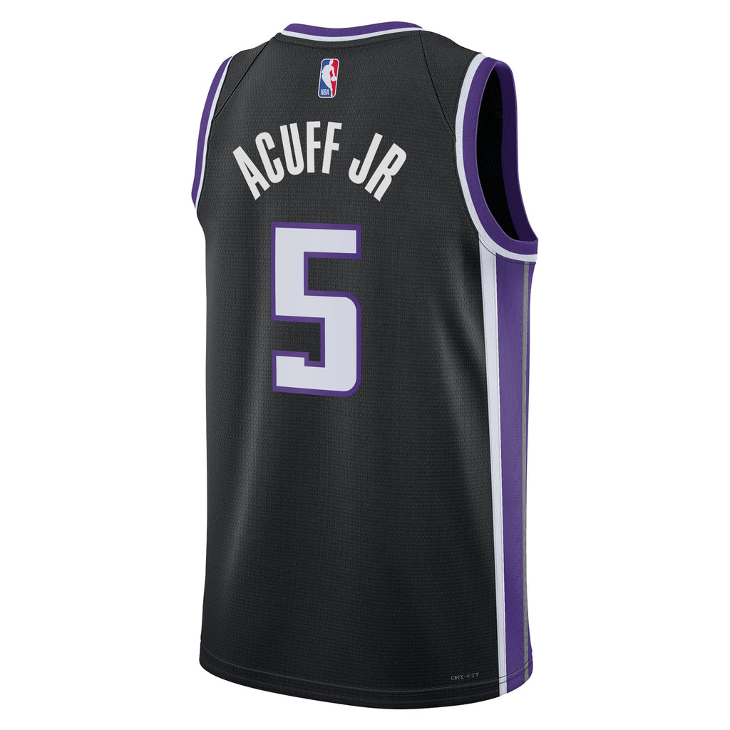 Sacramento Kings Nike Icon Swingman Jersey - Black - Darius Acuff Jr. - Unisex NBA Team Jersey Basketball Fan Apparel
