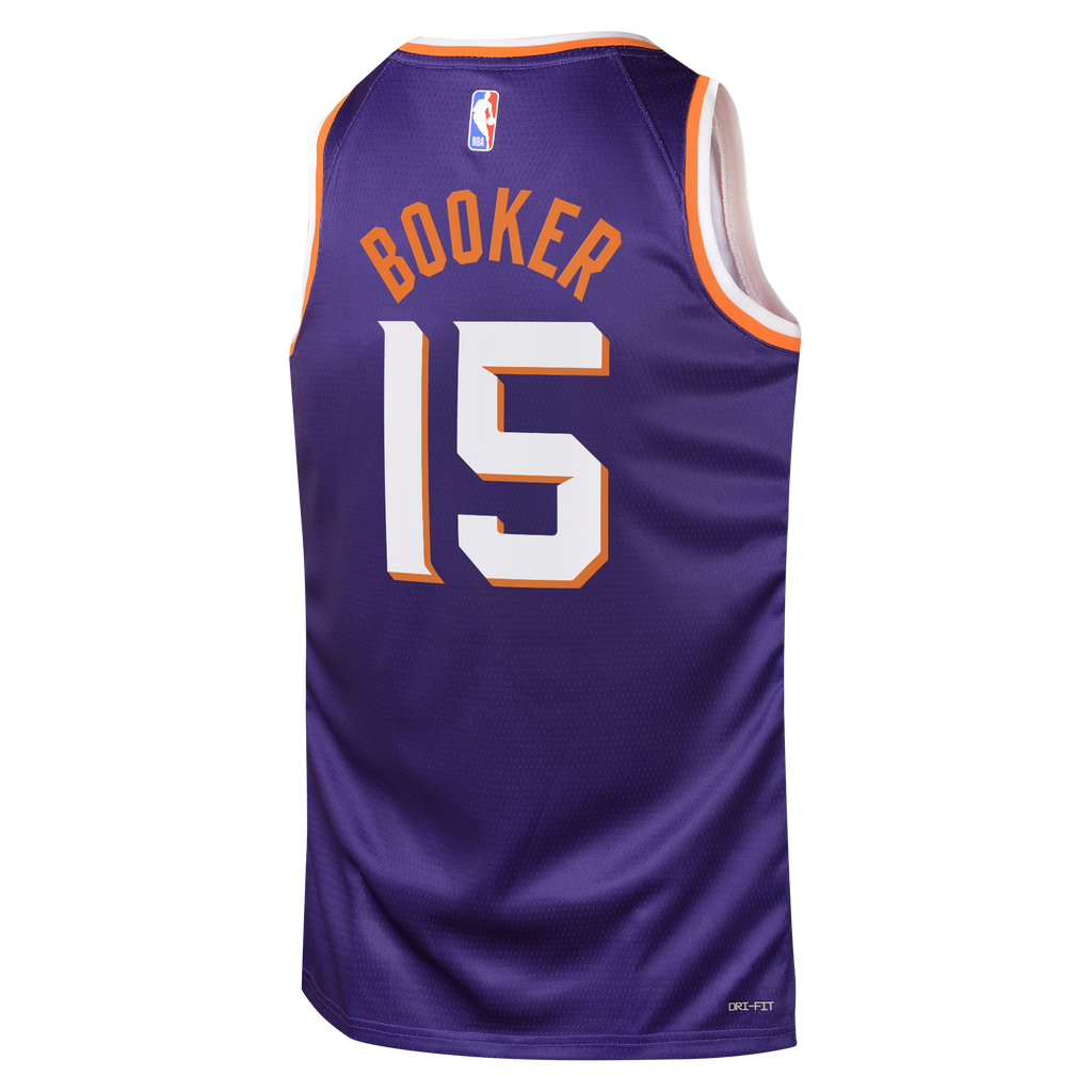 Phoenix Suns Nike Icon Edition Swingman Jersey - Purple - Devin Booker - Youth NBA Team Jersey Basketball Fan Apparel