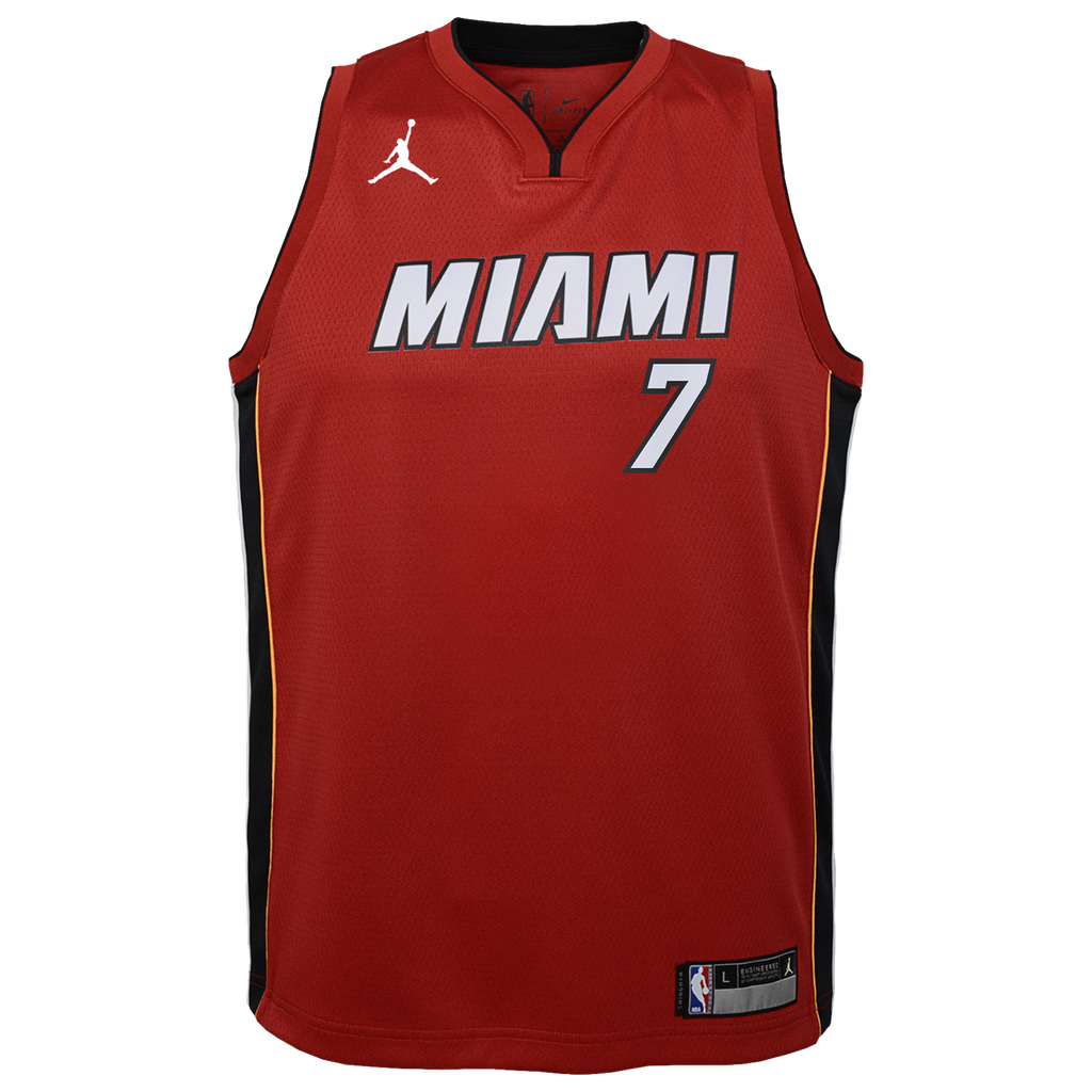 Miami Heat Jordan Brand Statement Edition Swingman Jersey - Red - Giannis Antetokounmpo - Youth NBA Team Jersey Basketball Fan Apparel