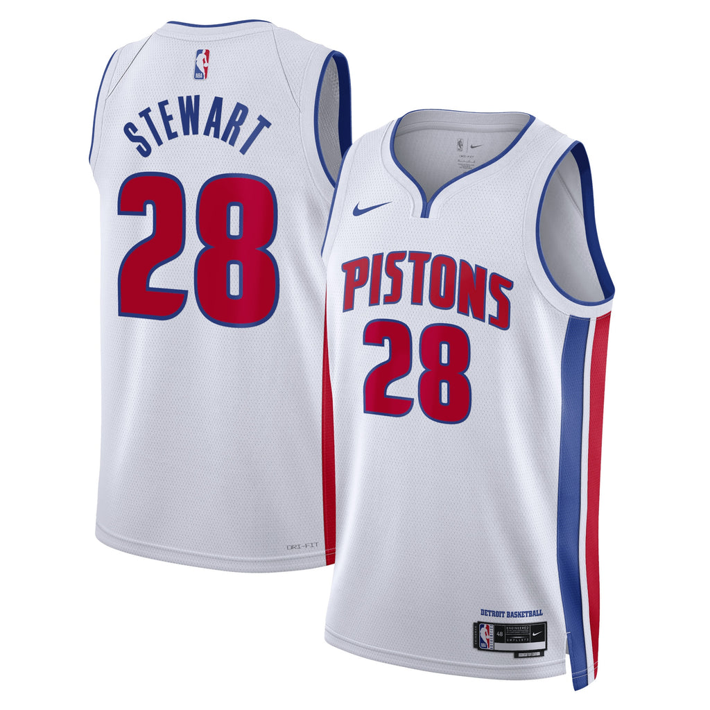 Detroit Pistons Nike Association Edition Swingman Jersey - White - Isaiah Stewart - Unisex NBA Team Jersey Basketball Fan Apparel