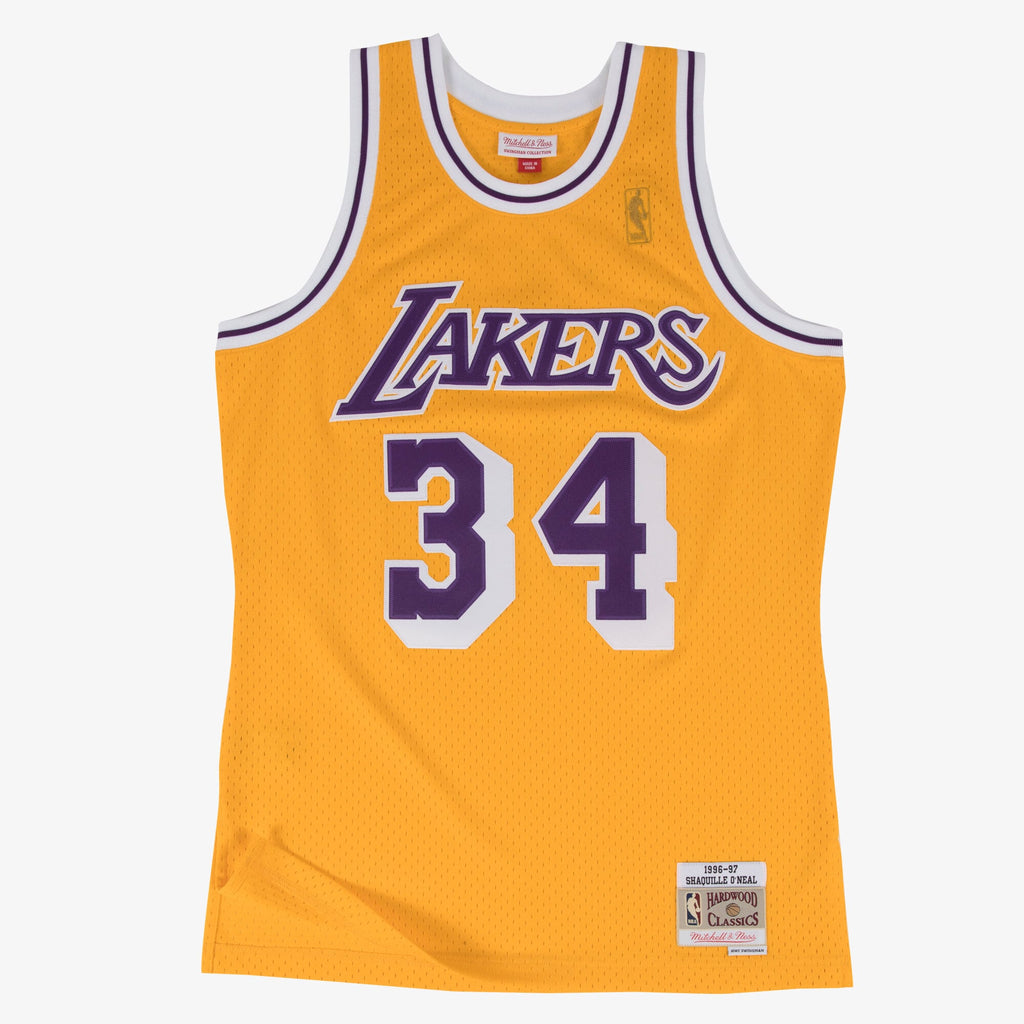 Los Angeles Lakers Mitchell & Ness Swingman Jersey Shaquille O'Neal 1996 NBA Team Jersey Basketball Fan Apparel