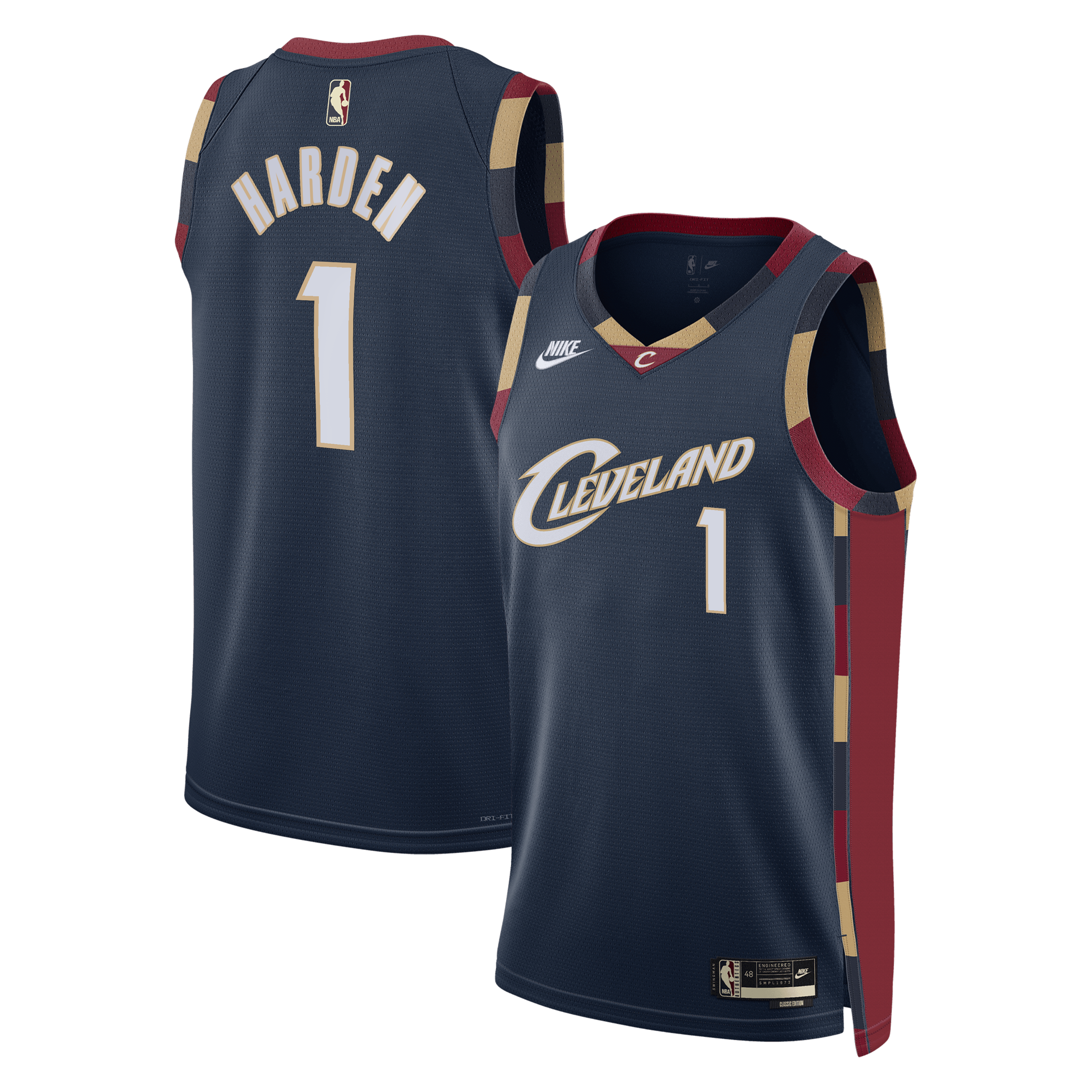Cleveland Cavaliers Nike Classic Edition Swingman Jersey - Navy - James Harden - Unisex NBA Team Jersey Basketball Fan Apparel