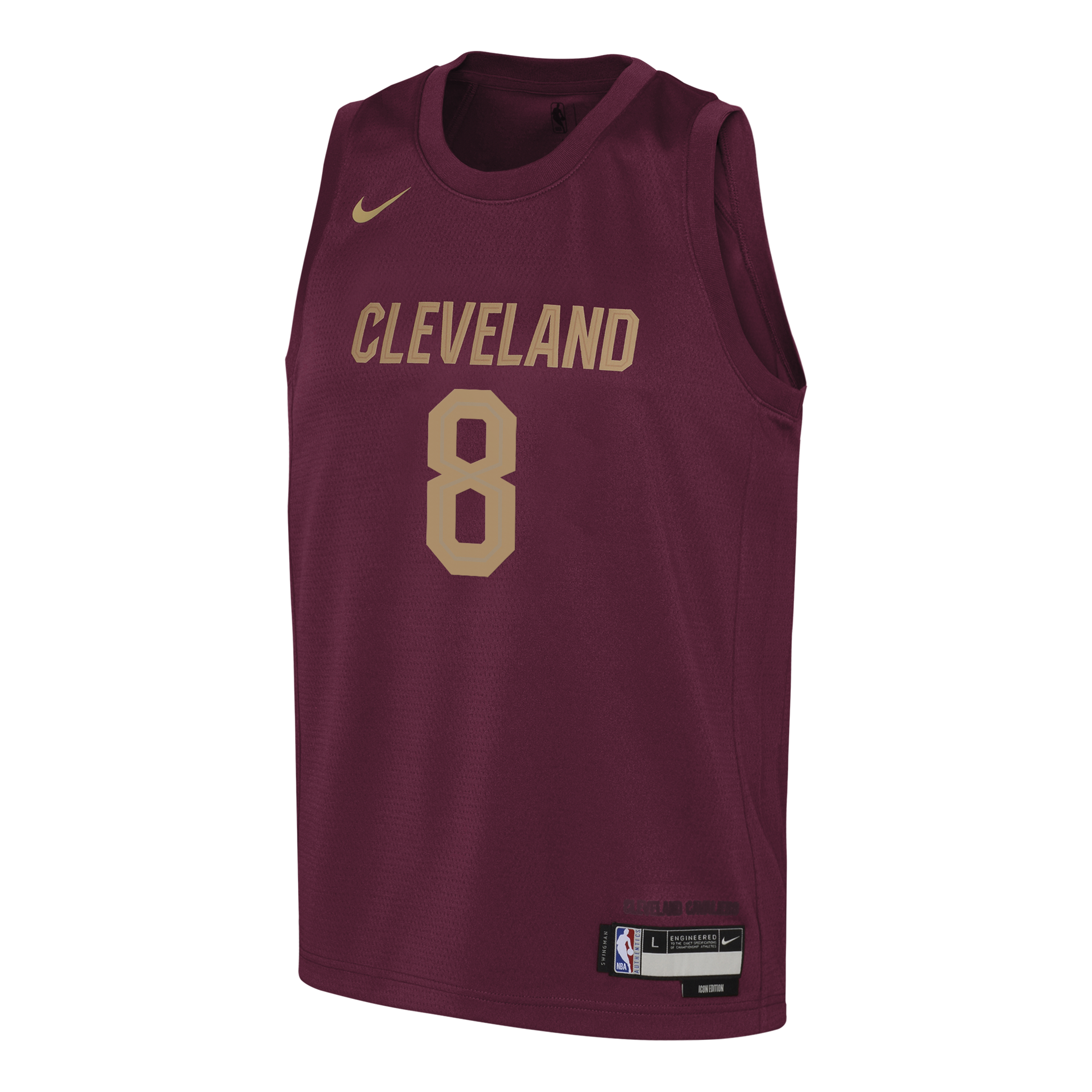 Cleveland Cavaliers Nike Icon Edition Swingman Jersey - Wine - Dennis Schröder - Youth NBA Team Jersey Basketball Fan Apparel