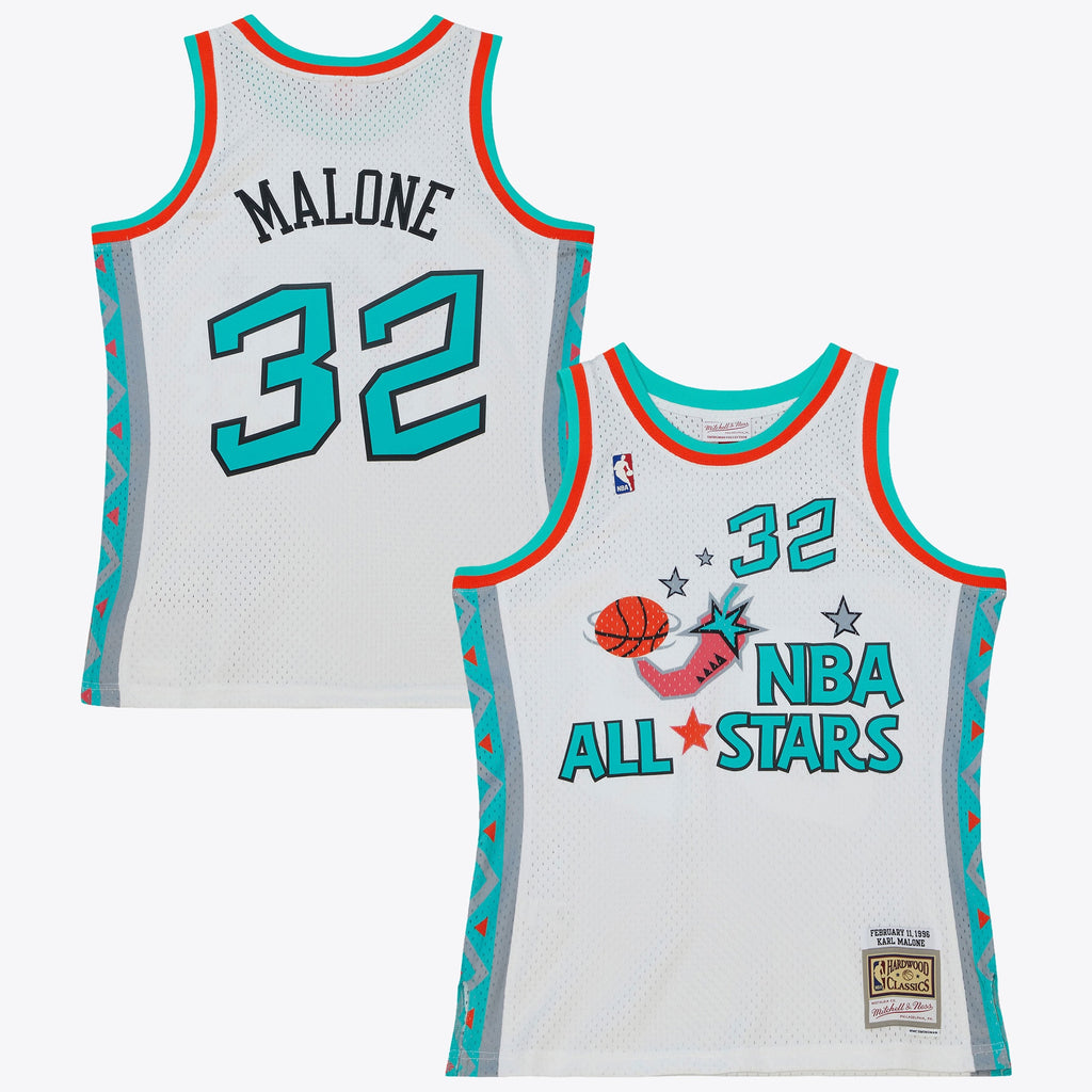 NBA Mitchell & Ness Karl Malone 1996 All-Star Swingman Authentic Jersey - White NBA Team Jersey Basketball Fan Apparel