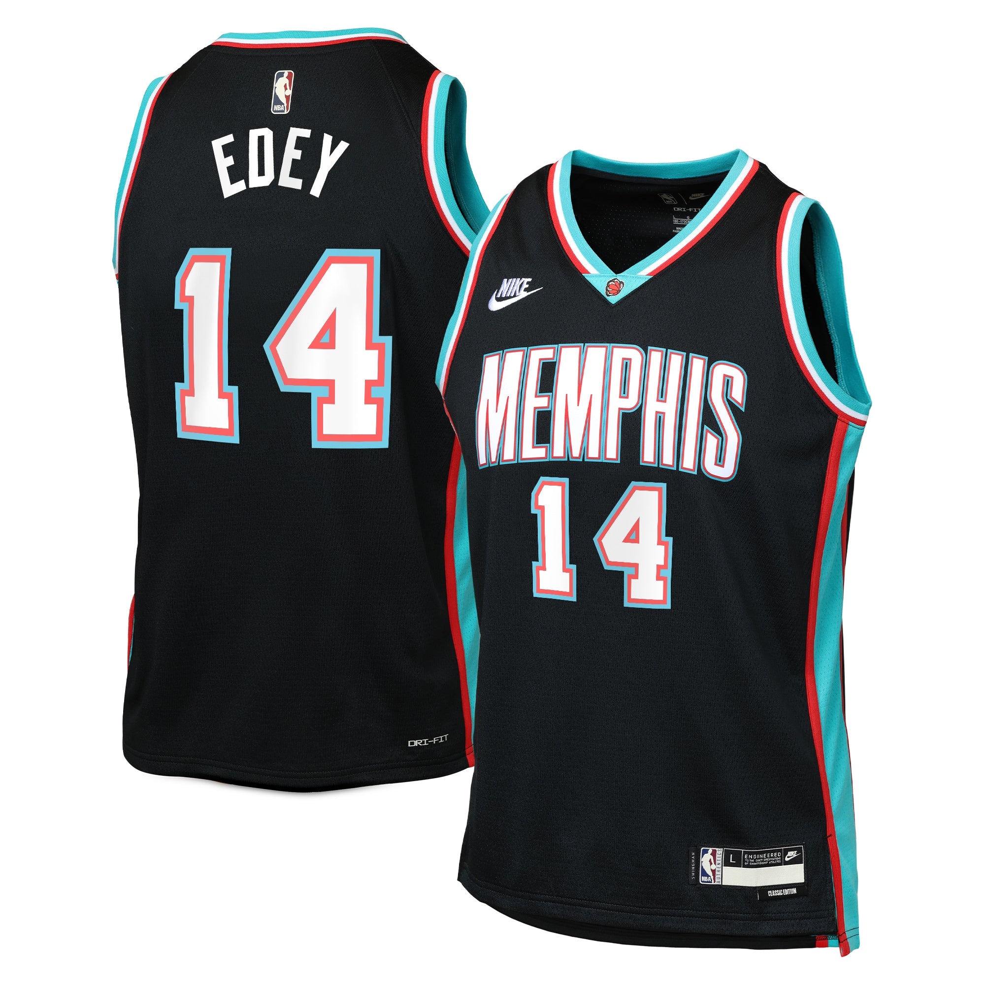 Memphis Grizzlies Nike Classic Edition Jersey - Black - Zach Edey - Youth NBA Team Jersey Basketball Fan Apparel