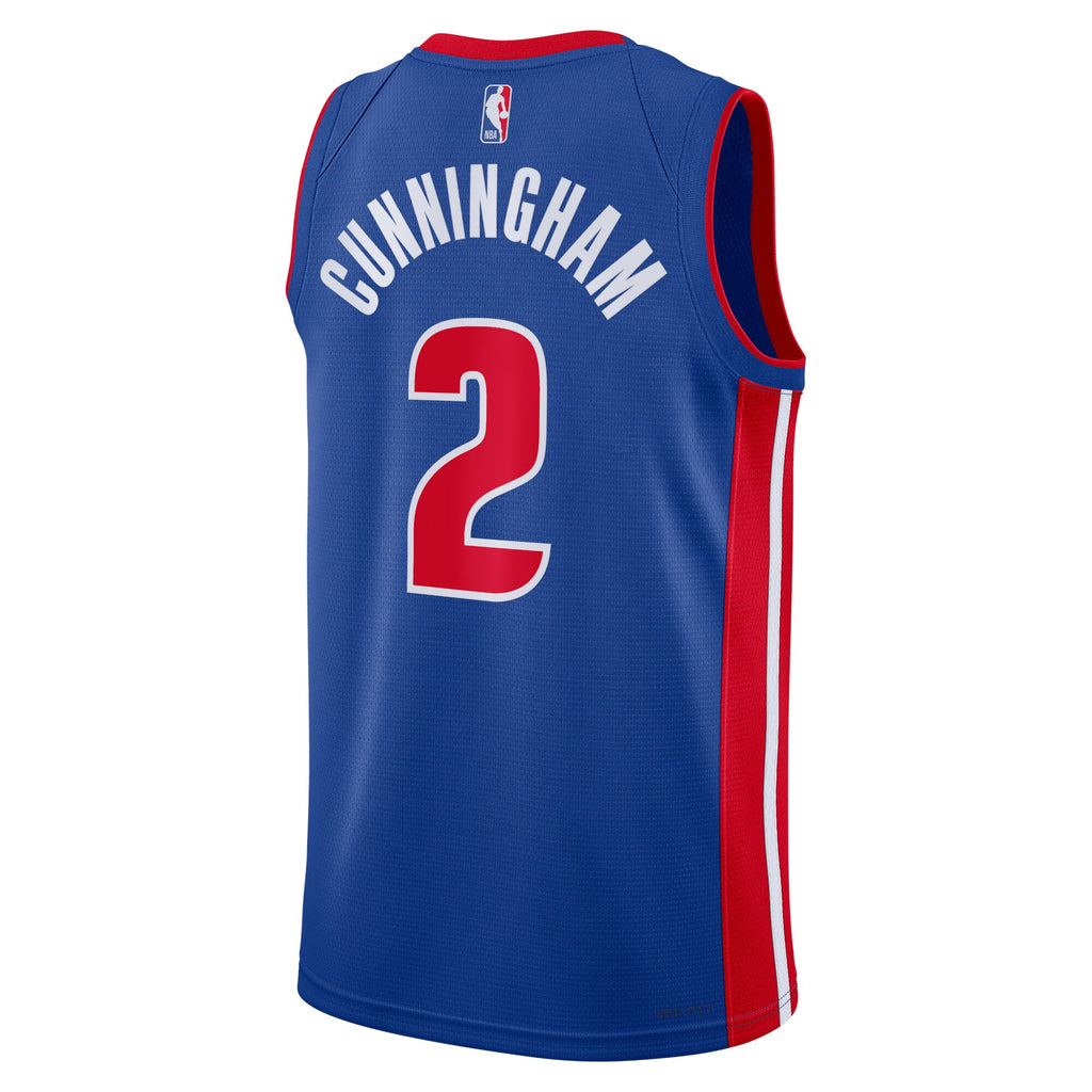 Detroit Pistons Nike Icon Edition Swingman Jersey - Blue - Cade Cunningham - Unisex NBA Team Jersey Basketball Fan Apparel