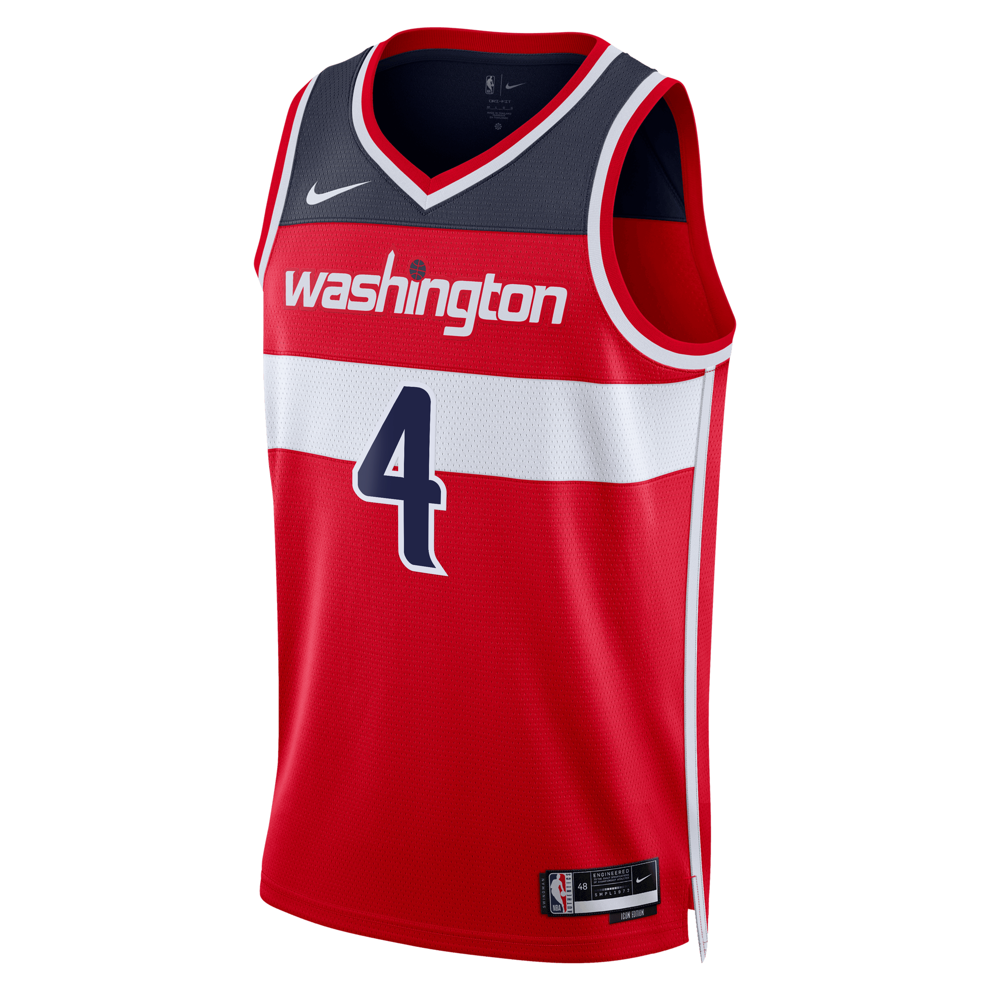 Washington Wizards Nike Icon Swingman Jersey - Red - AJ Dybantsa - Unisex NBA Team Jersey Basketball Fan Apparel
