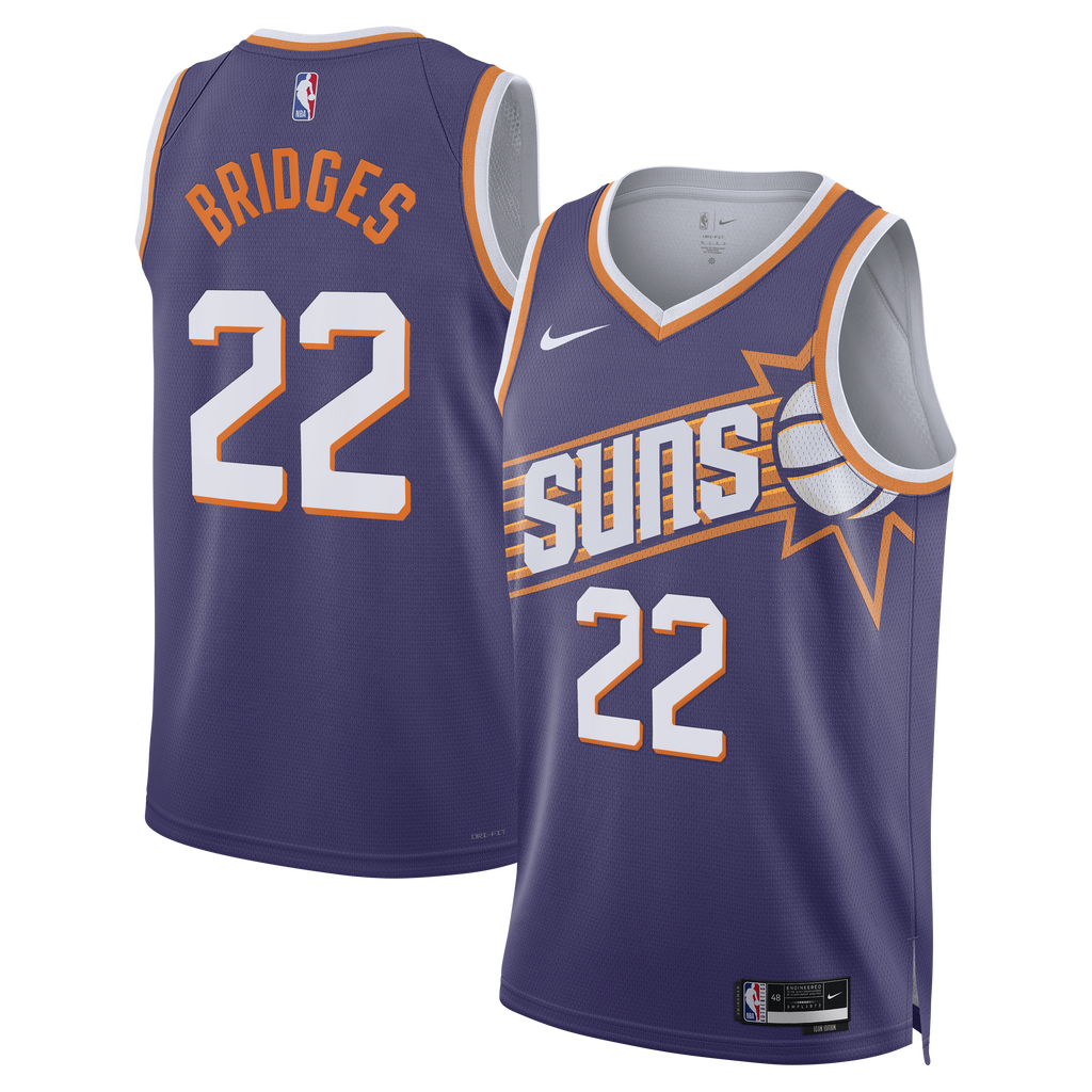 Phoenix Suns Nike Icon Edition Swingman Jersey - Purple - Miles Bridges - Unisex NBA Team Jersey Basketball Fan Apparel