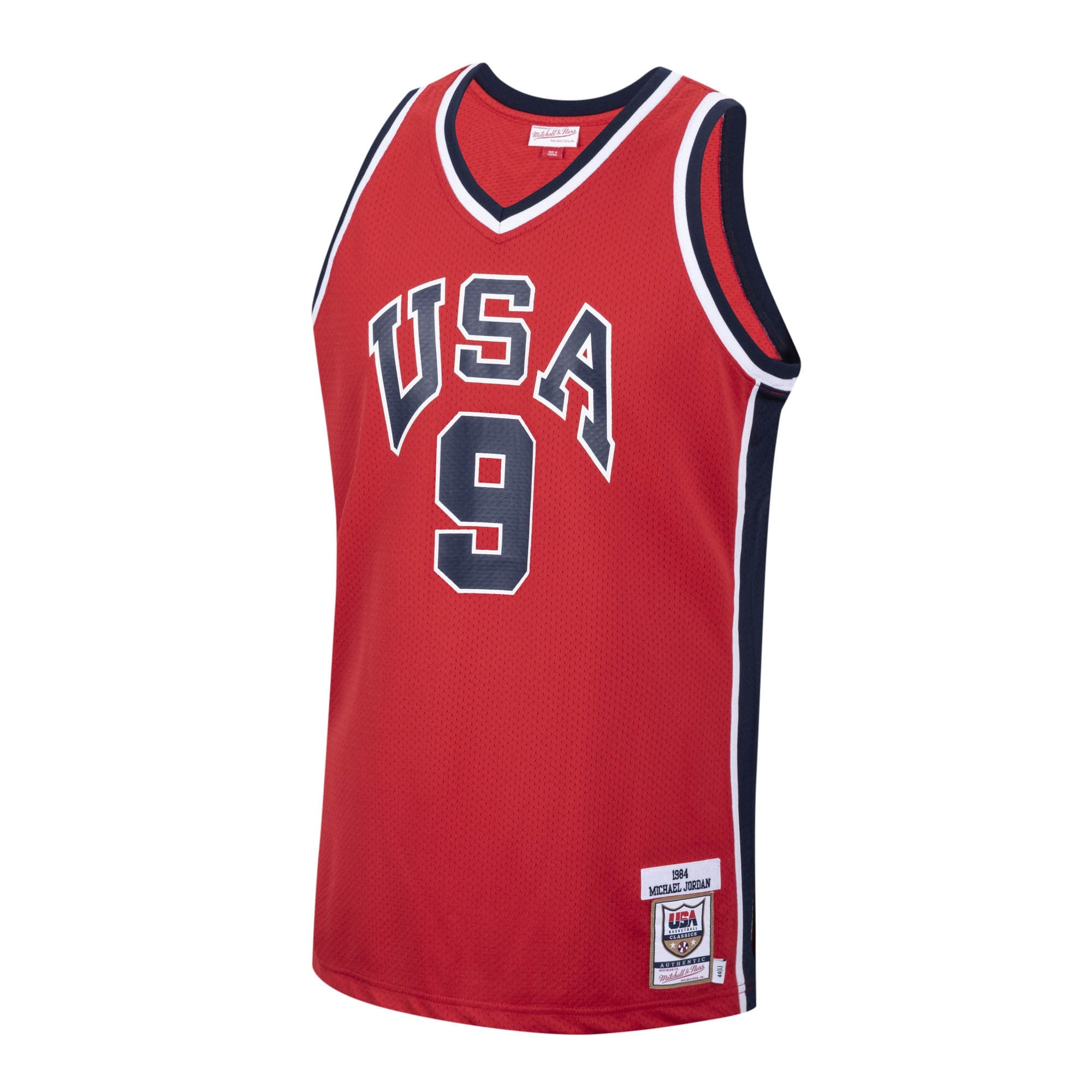 USA 1984 Michael Jordan USA Basketball Mitchell & Ness Authentic Alternate Jersey - Red - Men's NBA Team Jersey Basketball Fan Apparel