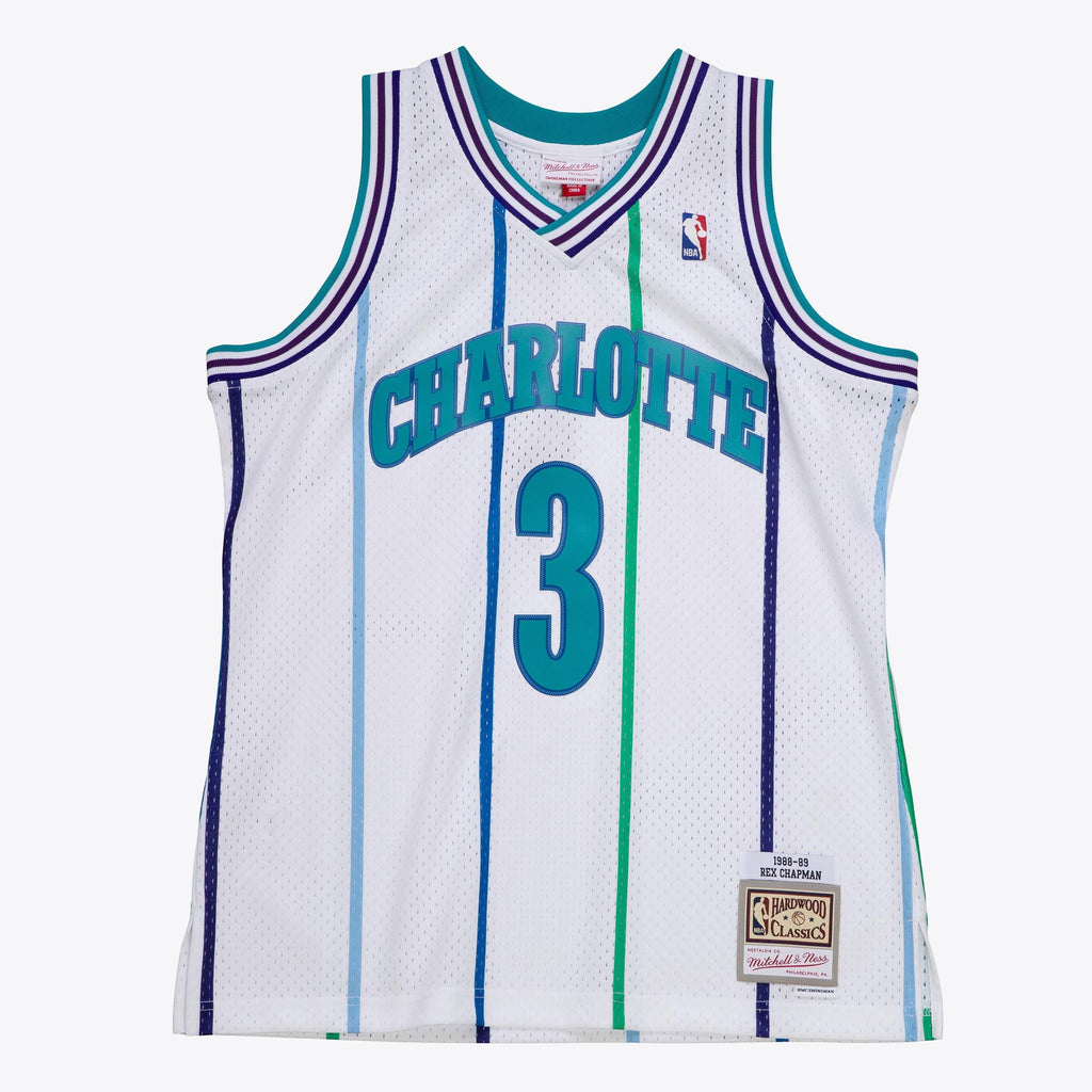 Charlotte Hornets Mitchell & Ness Rex Chapman 1988 Authentic Jersey - White NBA Team Jersey Basketball Fan Apparel