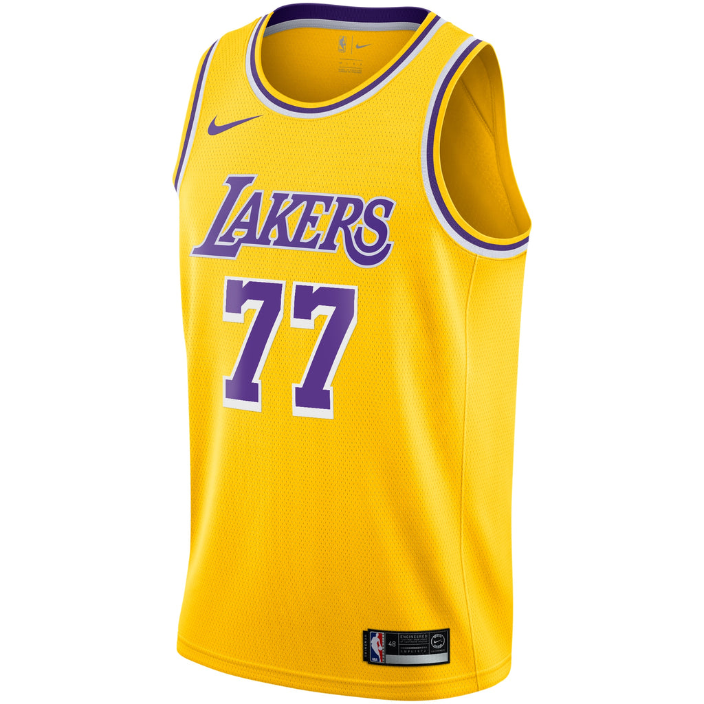 Los Angeles Lakers Nike Icon Edition Swingman Jersey - Gold - Luka Dončić - Youth NBA Team Jersey Basketball Fan Apparel