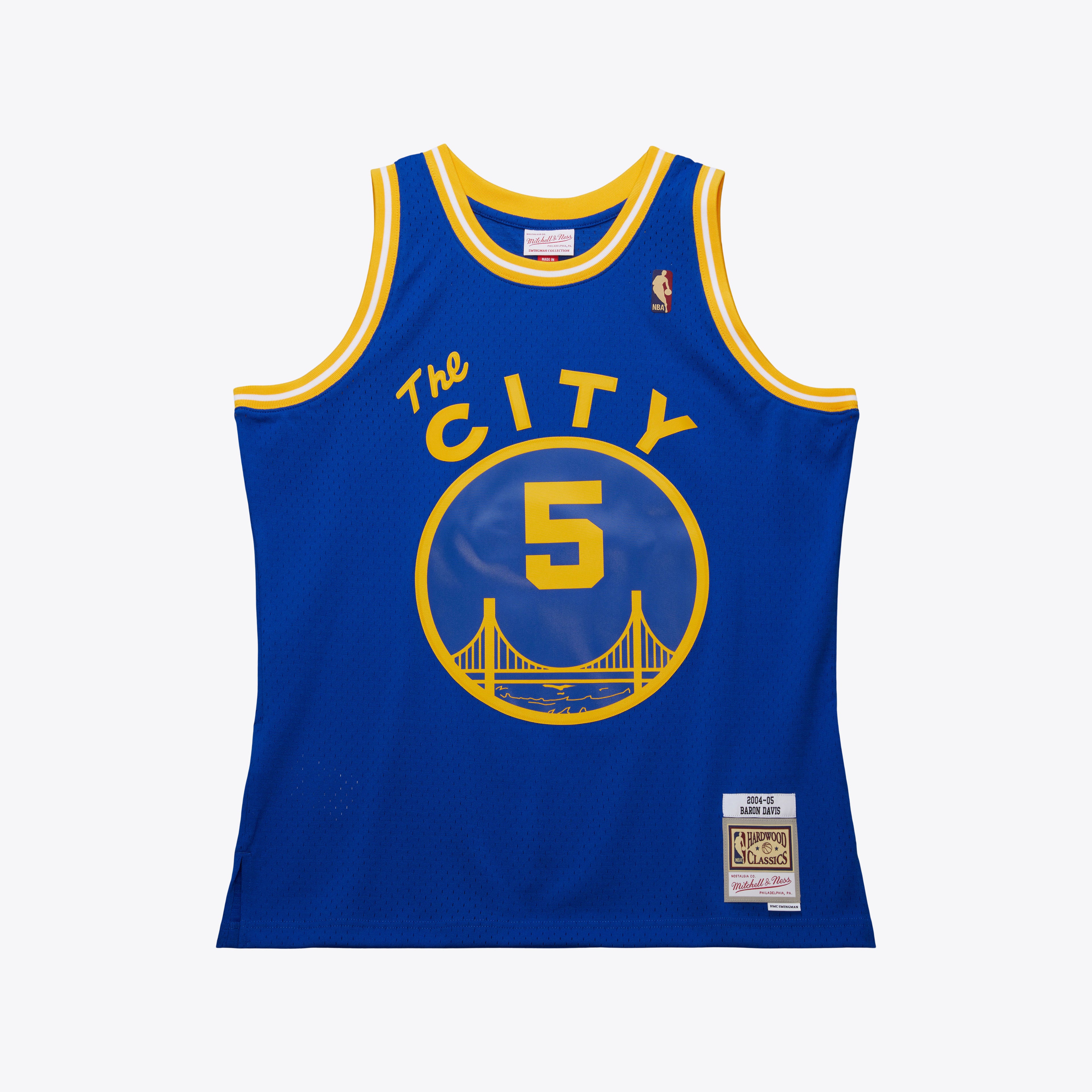Golden State Warriors Mitchell & Ness Swingman Jersey 2004 Baron Davis NBA Team Jersey Basketball Fan Apparel