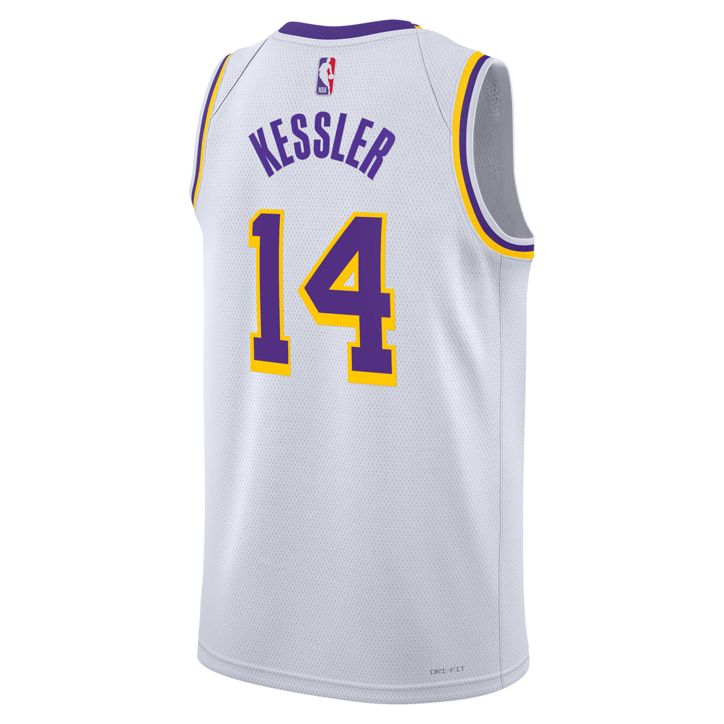 Los Angeles Lakers Nike Association Edition Swingman Jersey - White - Walker Kessler - Unisex NBA Team Jersey Basketball Fan Apparel