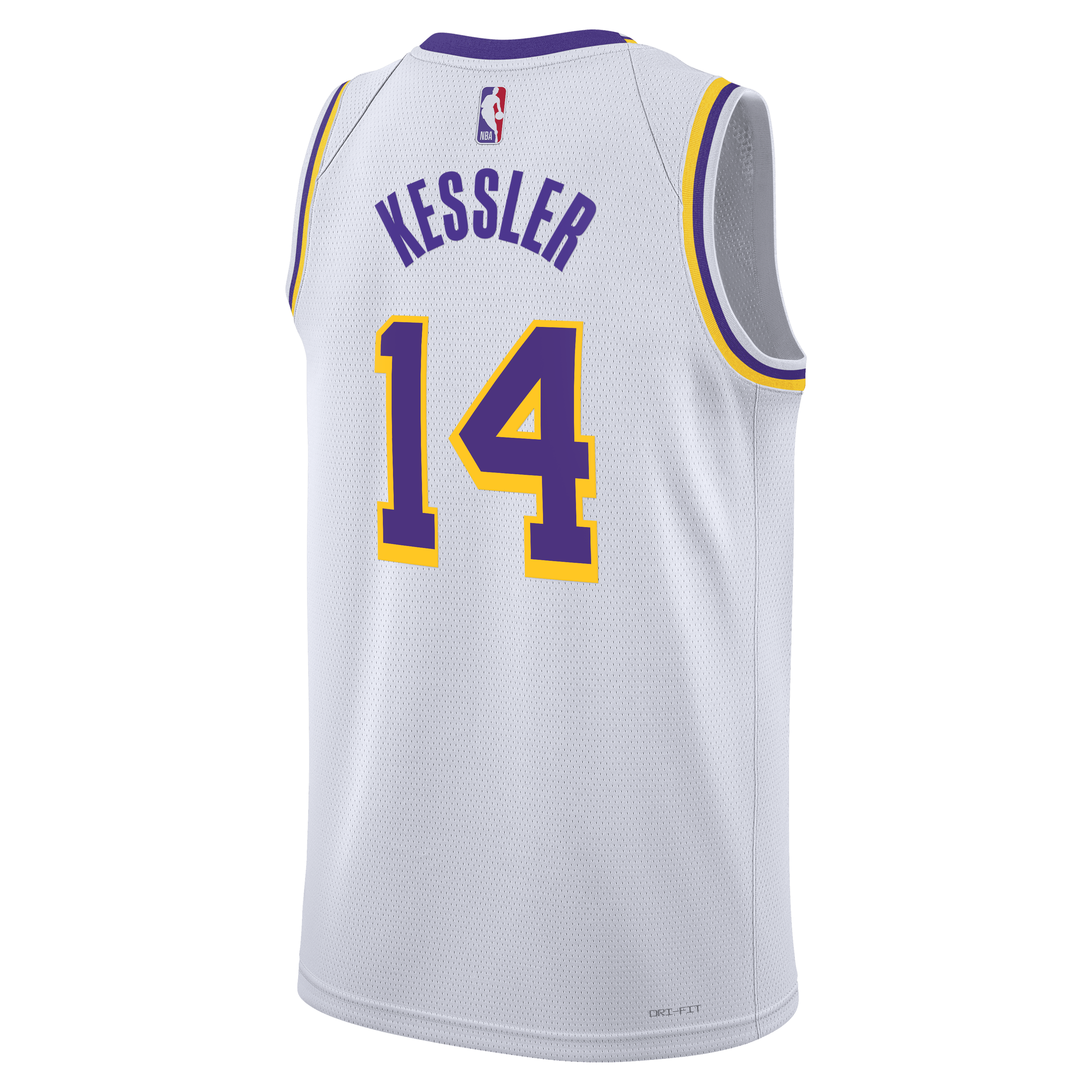 Los Angeles Lakers Nike Association Edition Swingman Jersey - White - Walker Kessler - Unisex NBA Team Jersey Basketball Fan Apparel
