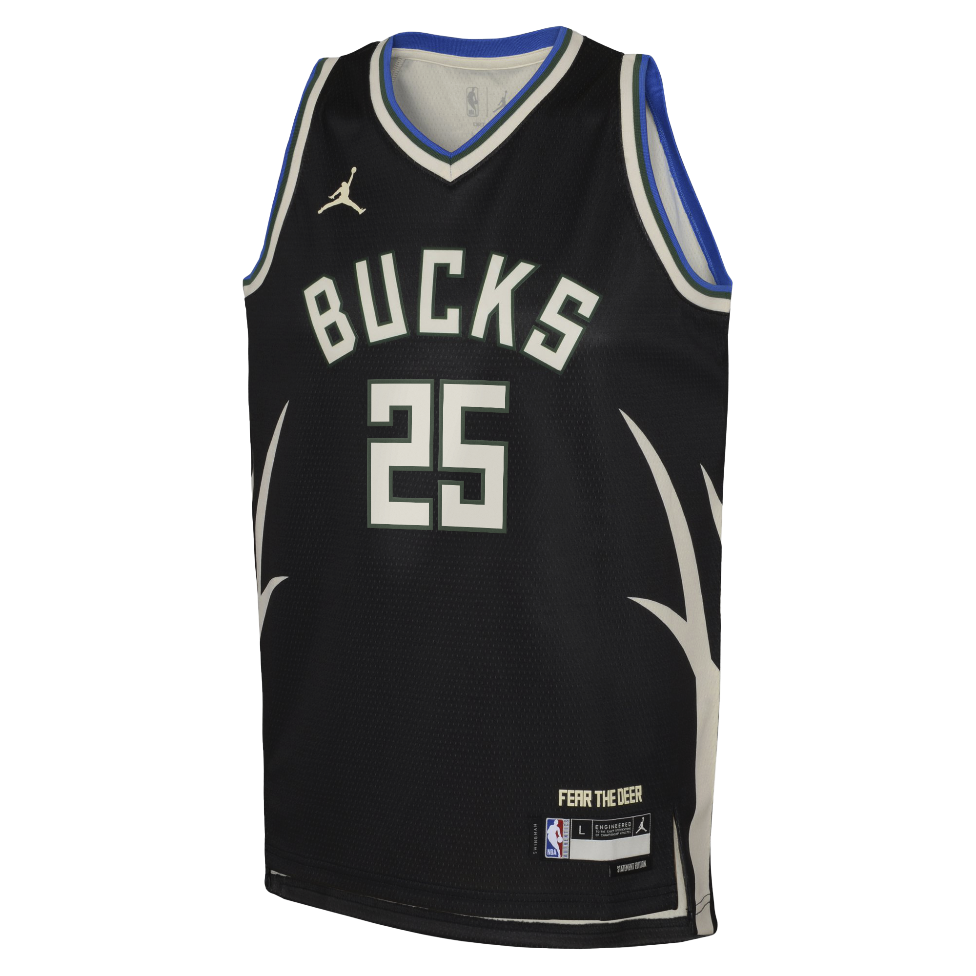 Milwaukee Bucks Jordan Brand Statement Edition Swingman Jersey - Hunter Green - Kasparas Jakučionis - Youth NBA Team Jersey Basketball Fan Apparel