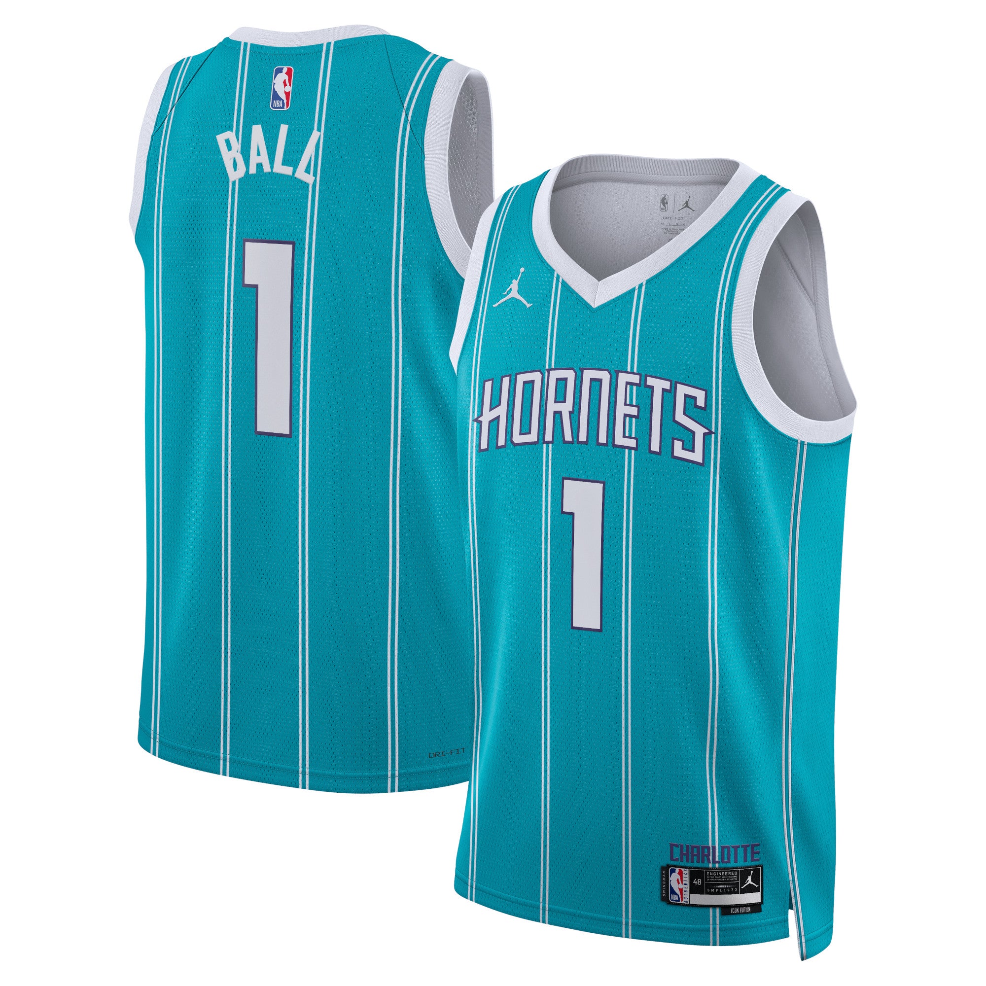 Charlotte Hornets Jordan Icon Swingman Jersey - LaMelo Ball - Youth NBA Team Jersey Basketball Fan Apparel