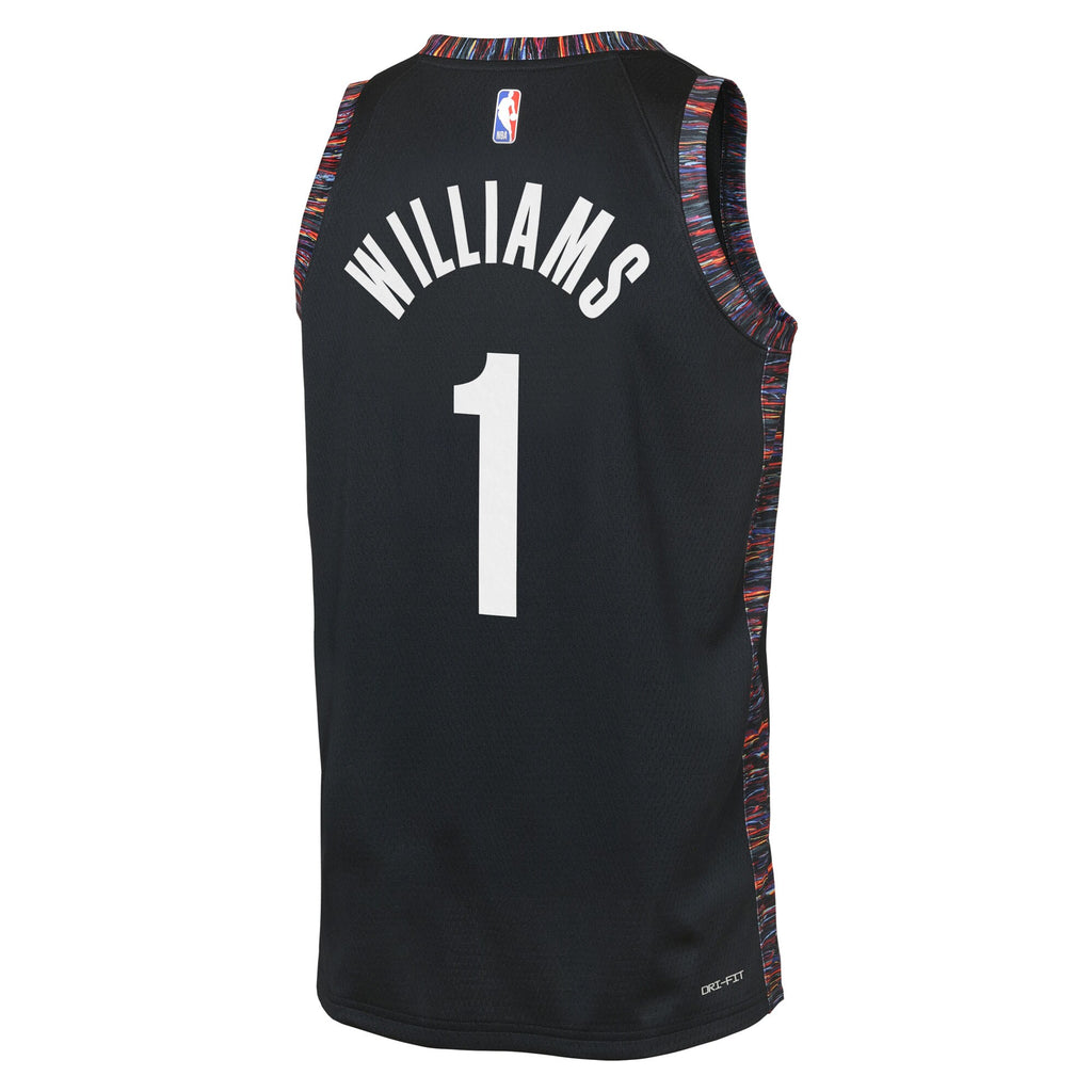 Brooklyn Nets Nike 2025/26 City Edition Swingman Jersey - Black - Ziaire Williams - Youth NBA Team Jersey Basketball Fan Apparel