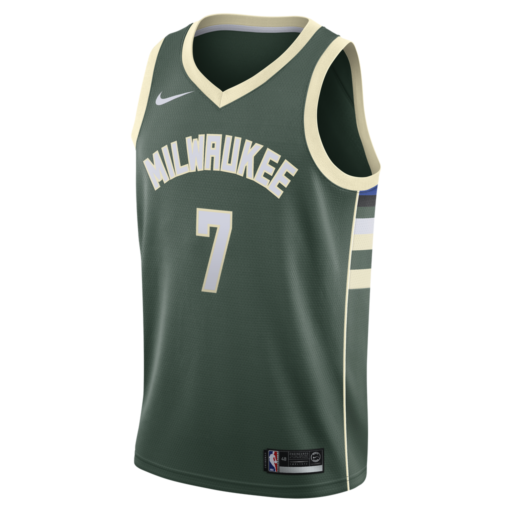 Milwaukee Bucks Nike Icon Edition Swingman Jersey - Hunter Green - Kevin Porter Jr. - Youth NBA Team Jersey Basketball Fan Apparel