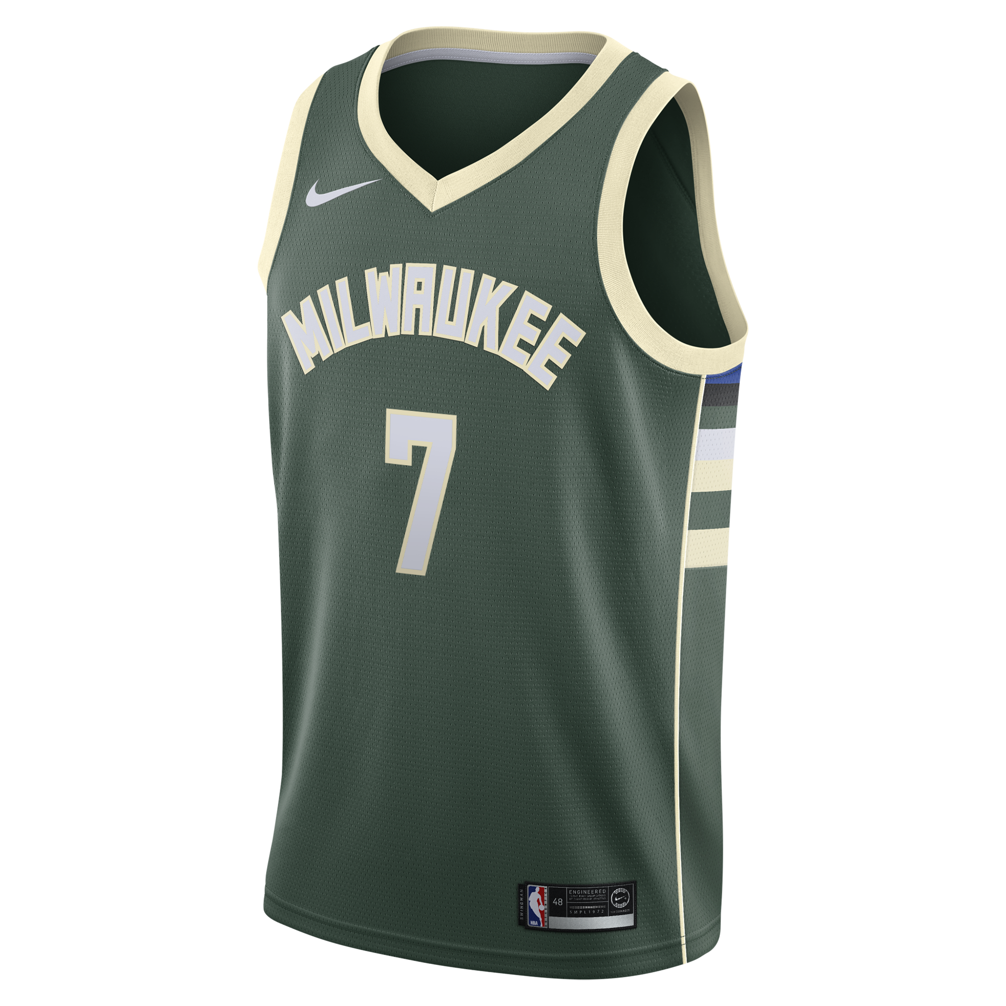 Milwaukee Bucks Nike Icon Edition Swingman Jersey - Hunter Green - Kevin Porter Jr. - Youth NBA Team Jersey Basketball Fan Apparel