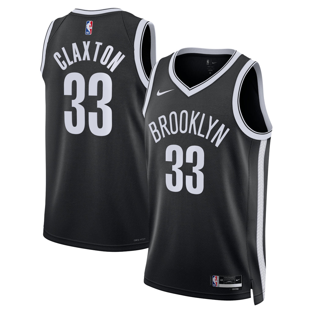 Brooklyn Nets Nike Icon Edition Swingman Jersey - Black - Nic Claxton - Unisex NBA Team Jersey Basketball Fan Apparel