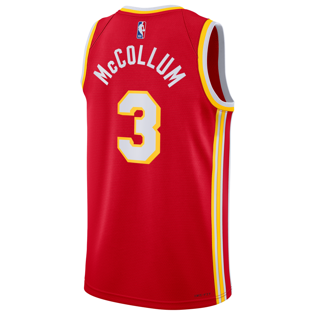 Atlanta Hawks Nike Icon Edition Swingman Jersey - Red - CJ McCollum - Unisex NBA Team Jersey Basketball Fan Apparel