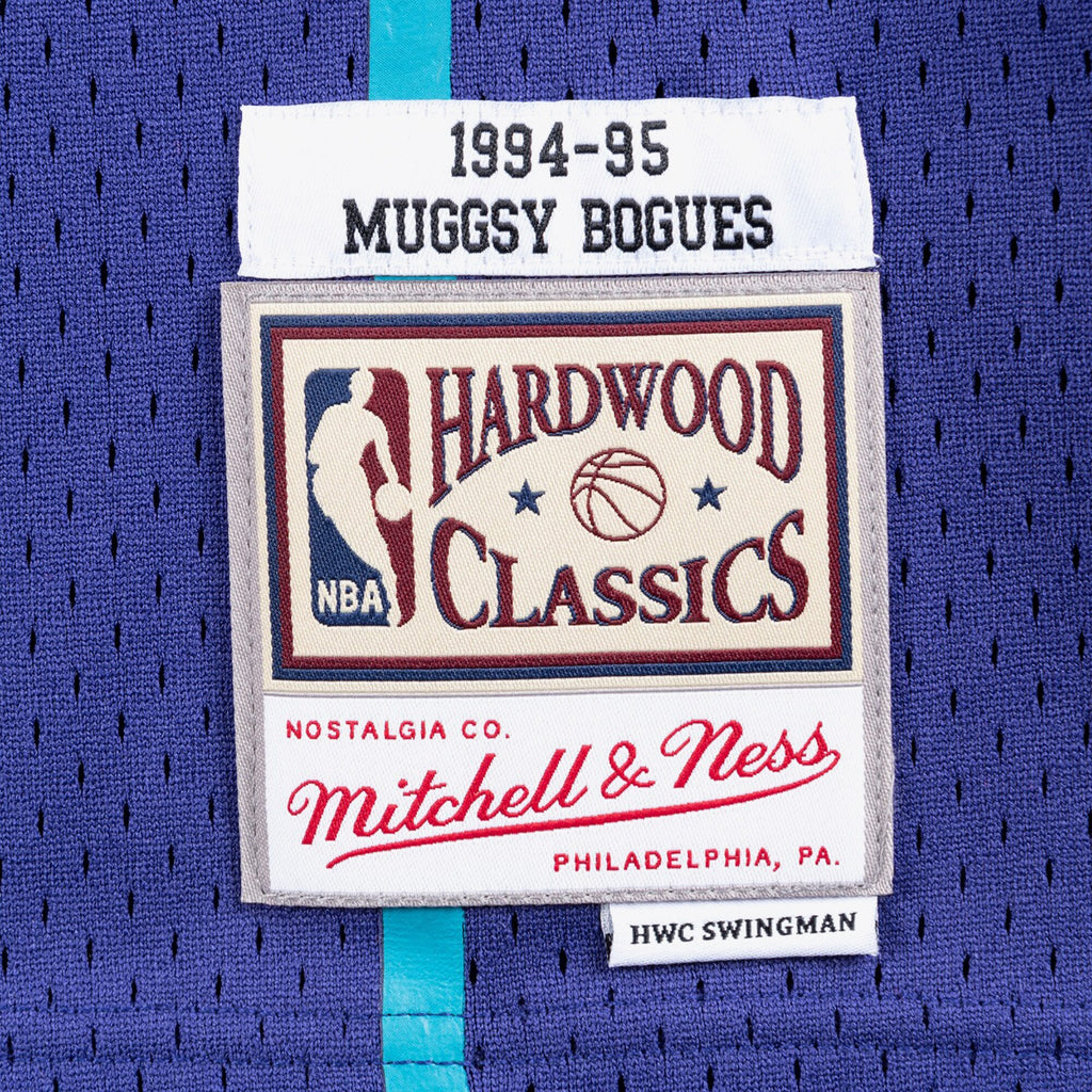 Charlotte Hornets Mitchell & Ness Muggsy Bogues 1994 Swingman Alternate Authentic Jersey - Purple NBA Team Jersey Basketball Fan Apparel