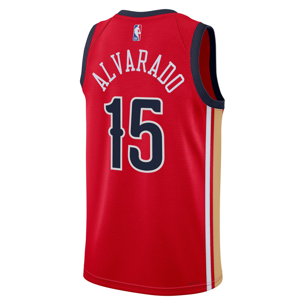 New Orleans Pelicans Jordan Brand Statement Edition Swingman Jersey - Red - Jose Alvarado - Unisex NBA Team Jersey Basketball Fan Apparel