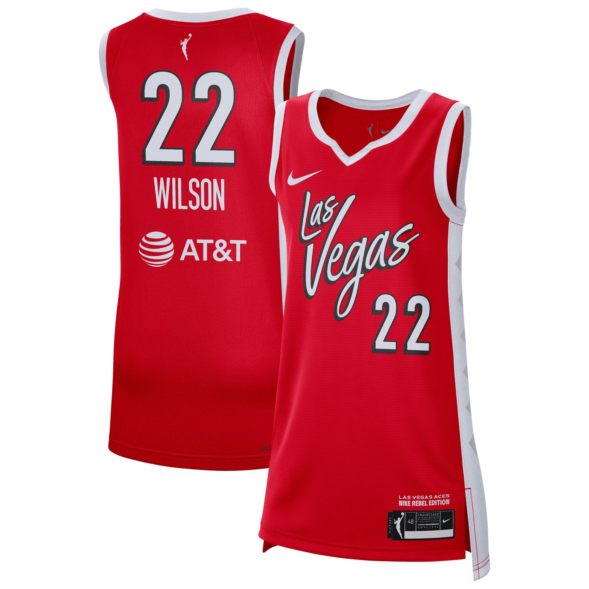 Las Vegas Aces Nike Rebel Jersey - A'Ja Wilson NBA Team Jersey Basketball Fan Apparel