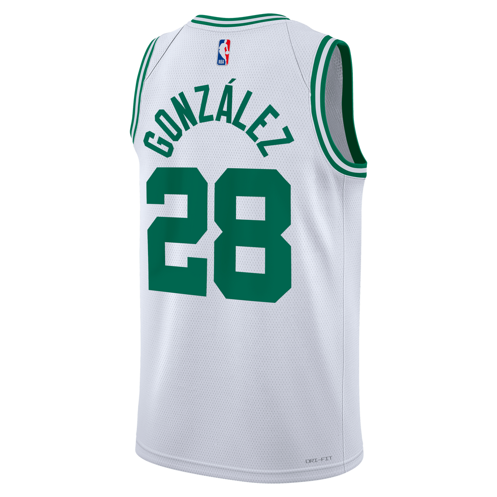 Boston Celtics Nike Association Edition Swingman Jersey - White - Hugo González - Unisex NBA Team Jersey Basketball Fan Apparel
