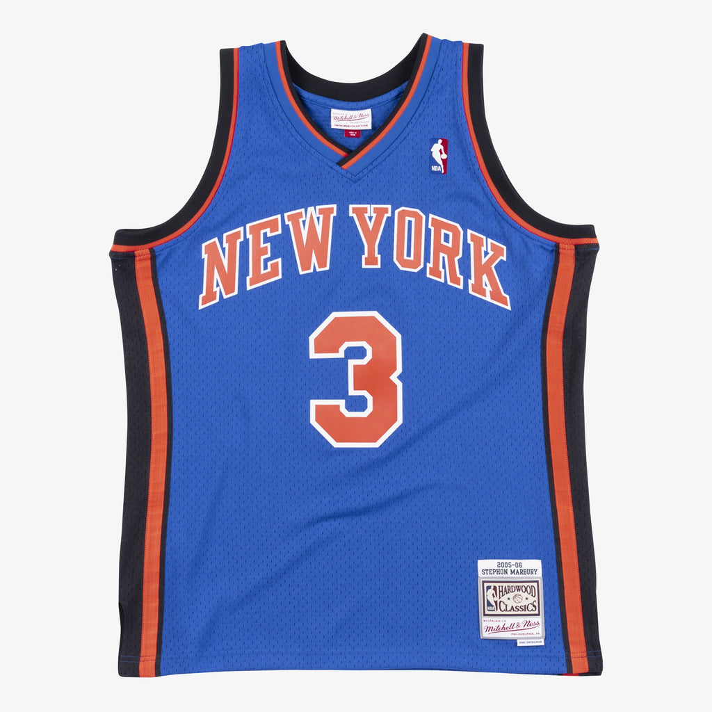 New York Knicks Mitchell & Ness Stephon Marbury 2006 Swingman Authentic Jersey - Royal Blue NBA Team Jersey Basketball Fan Apparel