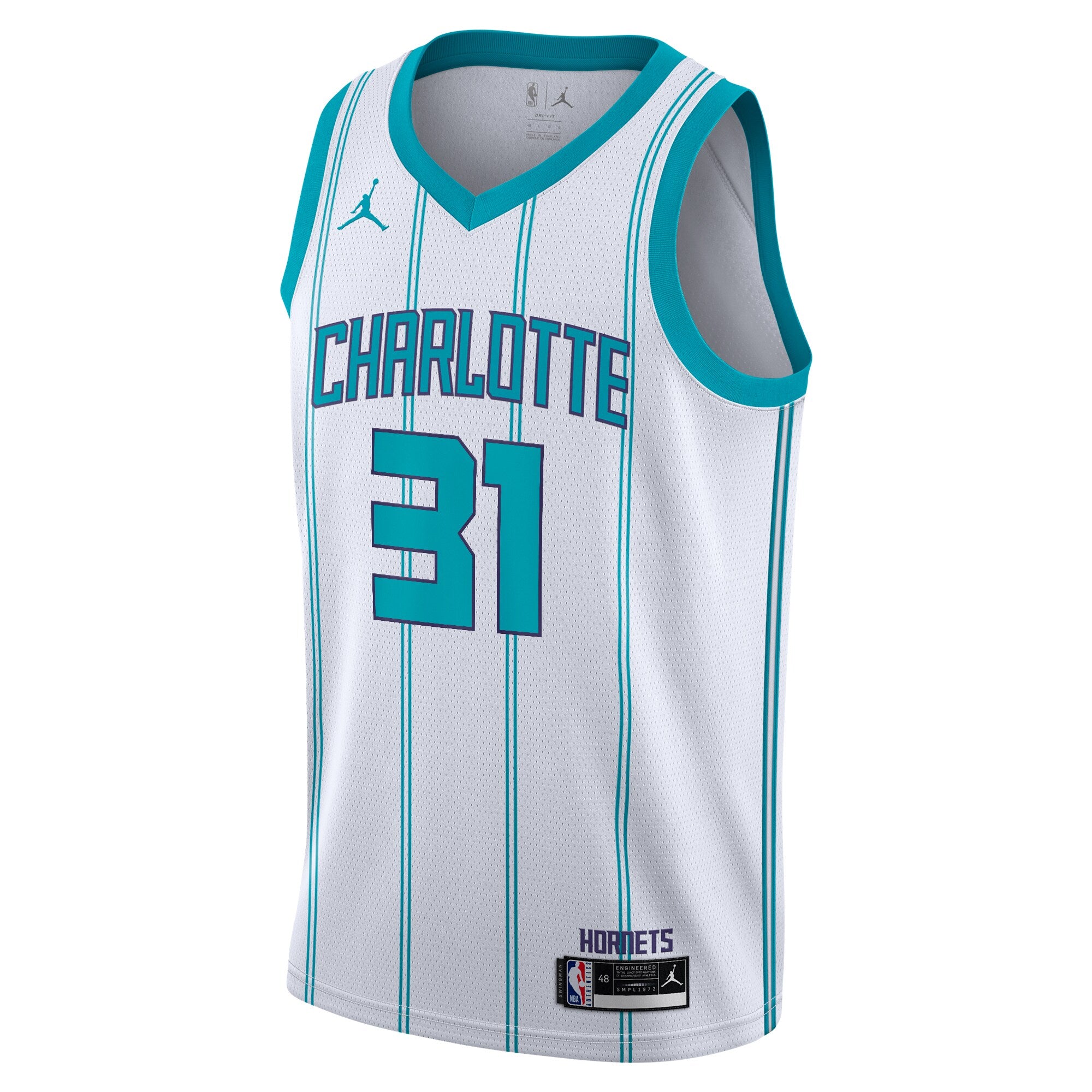 Charlotte Hornets Jordan Brand Association Edition Swingman Jersey - White - Tidjane Salaün - Youth NBA Team Jersey Basketball Fan Apparel