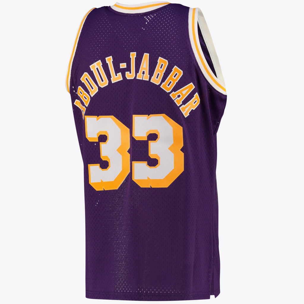 Los Angeles Lakers Mitchell & Ness Kareem Abdul-Jabbar Alternate Swingman Jersey - Purple - Men's NBA Team Jersey Basketball Fan Apparel