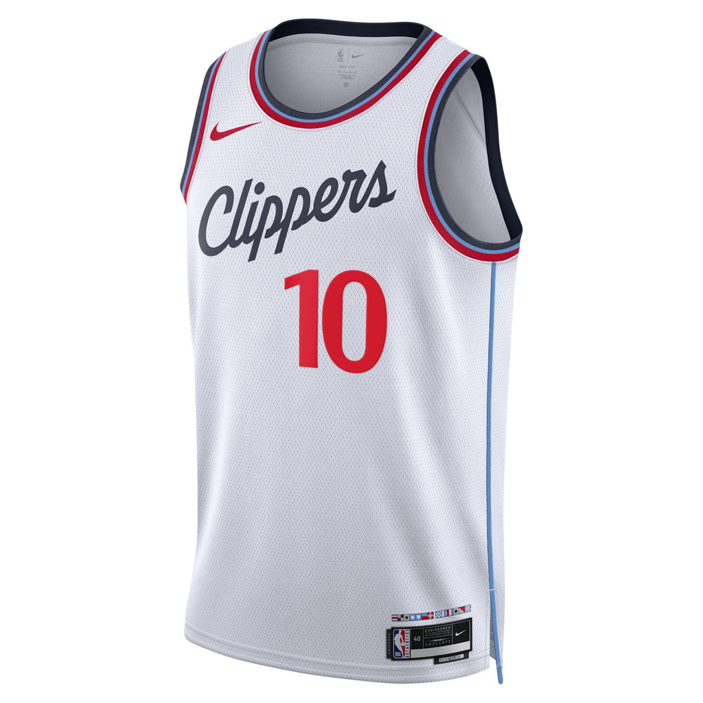 Los Angeles Clippers Nike Association Edition Swingman Jersey - White - Darius Garland - Unisex NBA Team Jersey Basketball Fan Apparel