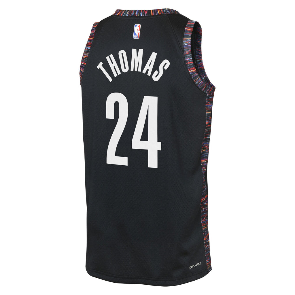 Brooklyn Nets Nike 2025/26 City Edition Swingman Jersey - Black - Cam Thomas - Youth NBA Team Jersey Basketball Fan Apparel