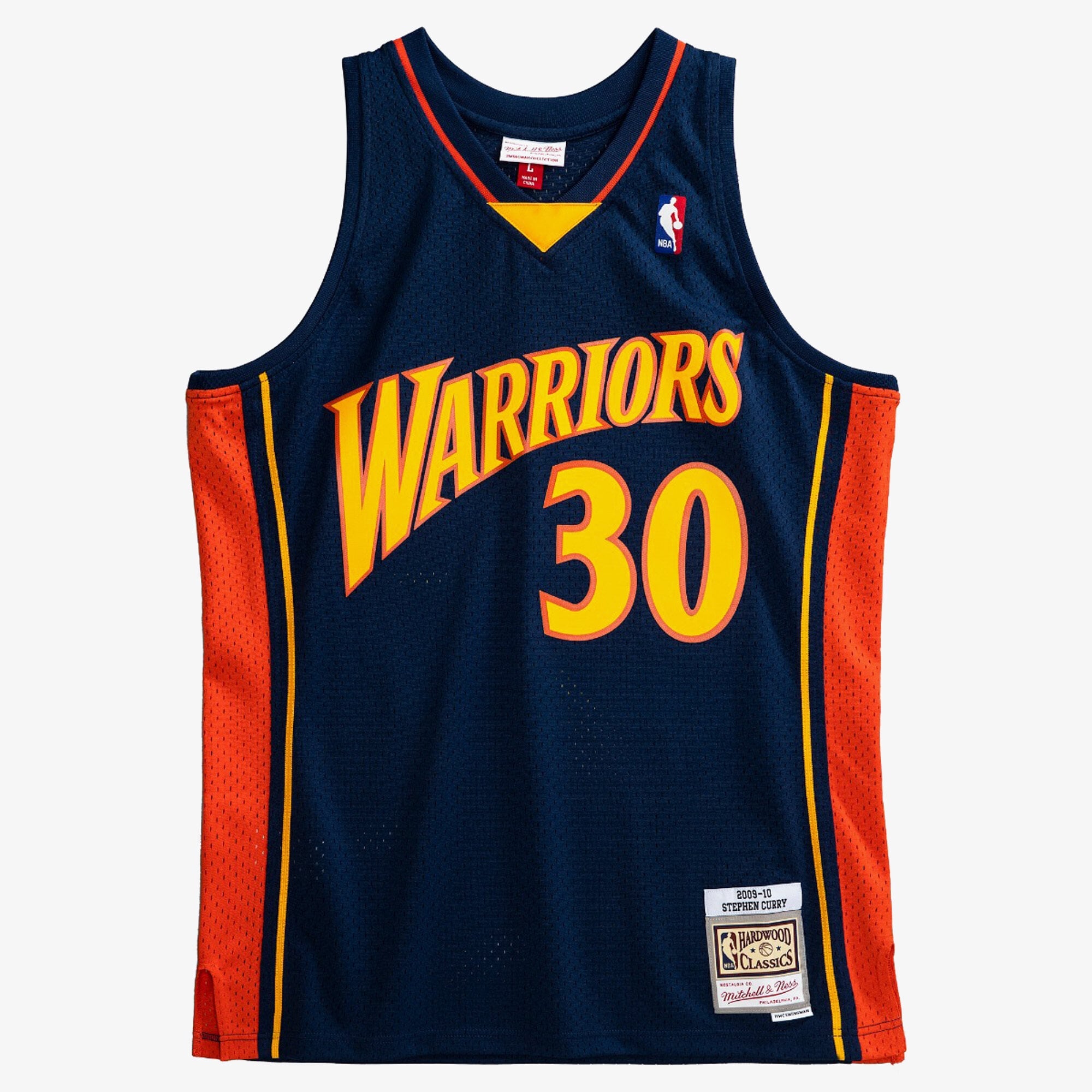 Golden State Warriors Mitchell & Ness Swingman Jersey Road Steph Curry 2009-10 NBA Team Jersey Basketball Fan Apparel