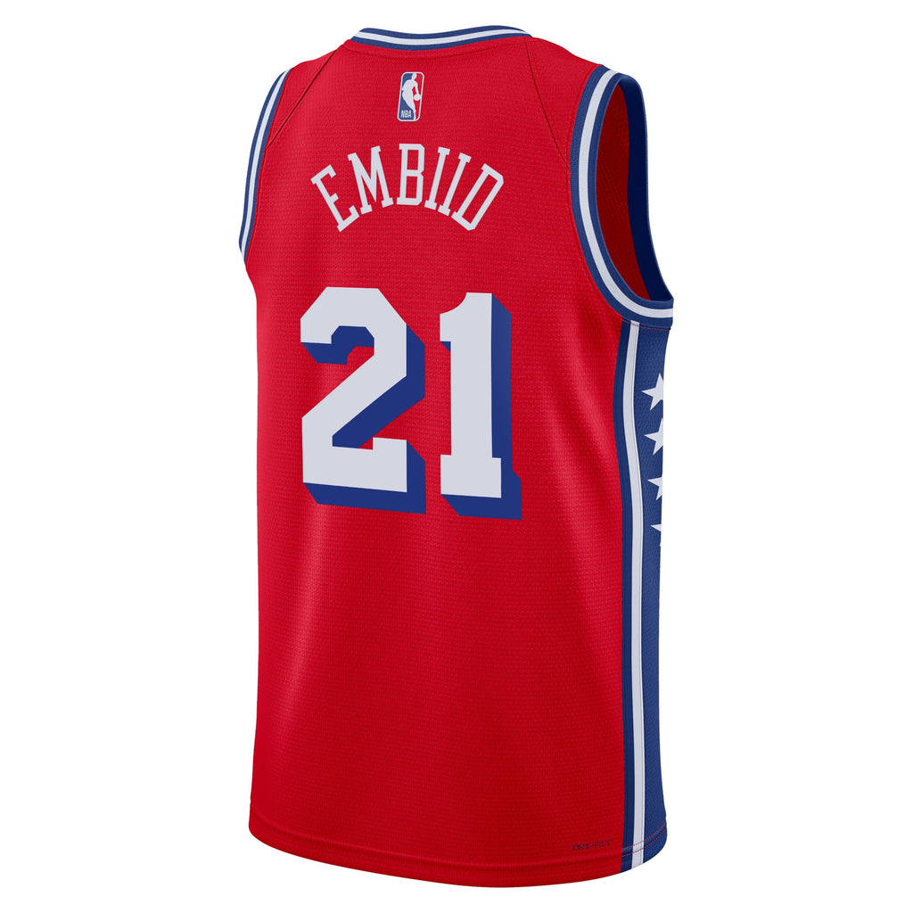Philadelphia 76ers Jordan Statement Edition Swingman Jersey - Red - Joel Embiid - Unisex NBA Team Jersey Basketball Fan Apparel