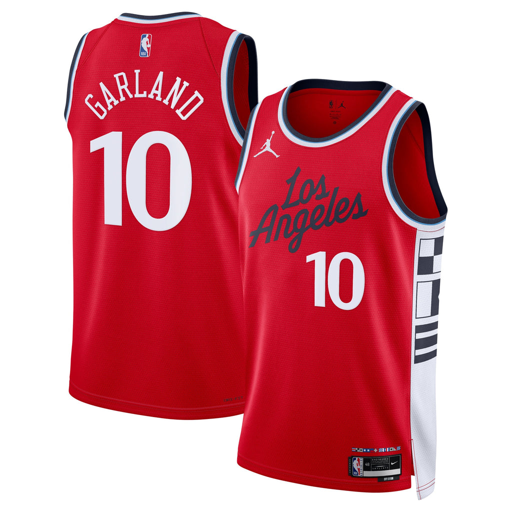 LA Clippers Jordan Brand 2024/25 Statement Edition Swingman Jersey - Red - Darius Garland - Unisex NBA Team Jersey Basketball Fan Apparel